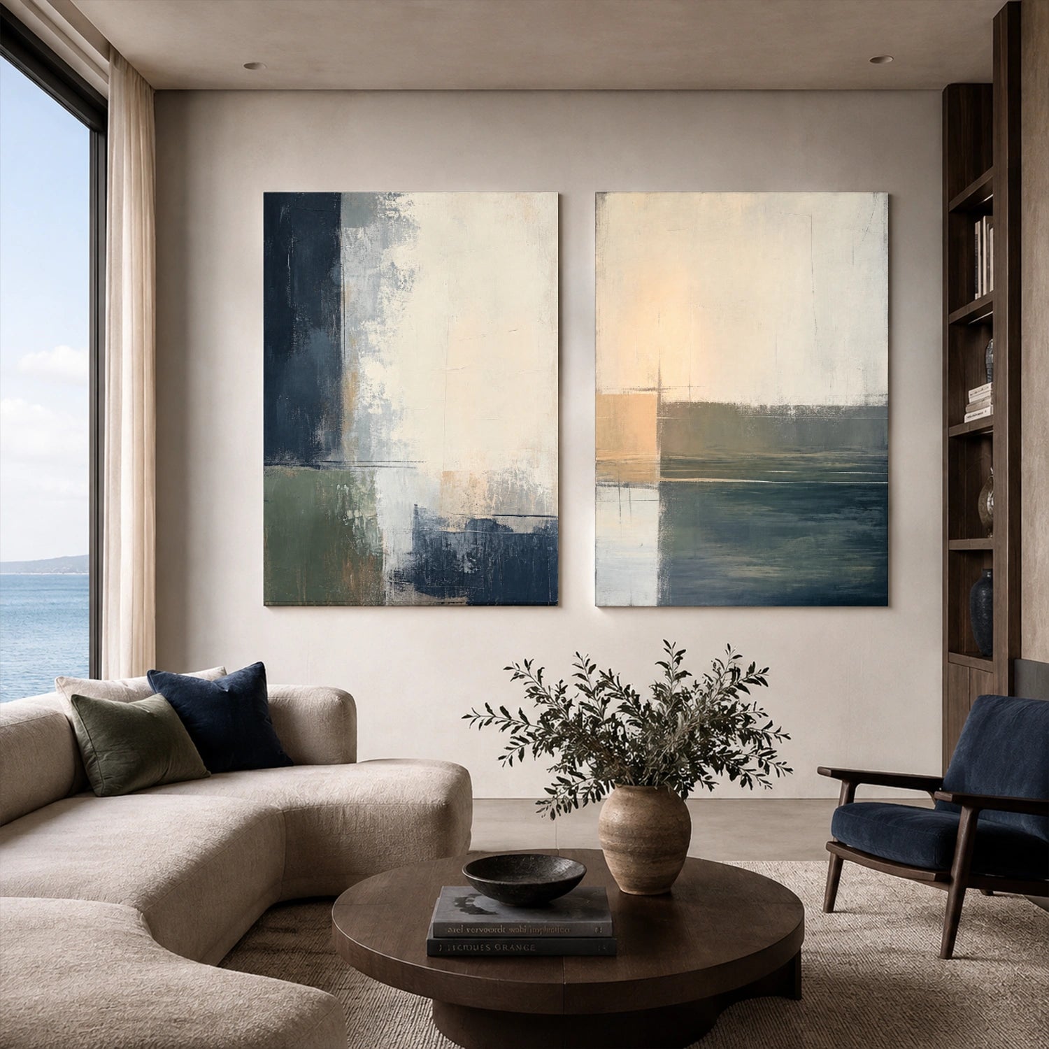 Abstract Canvas Art Set of 2 #WS1120