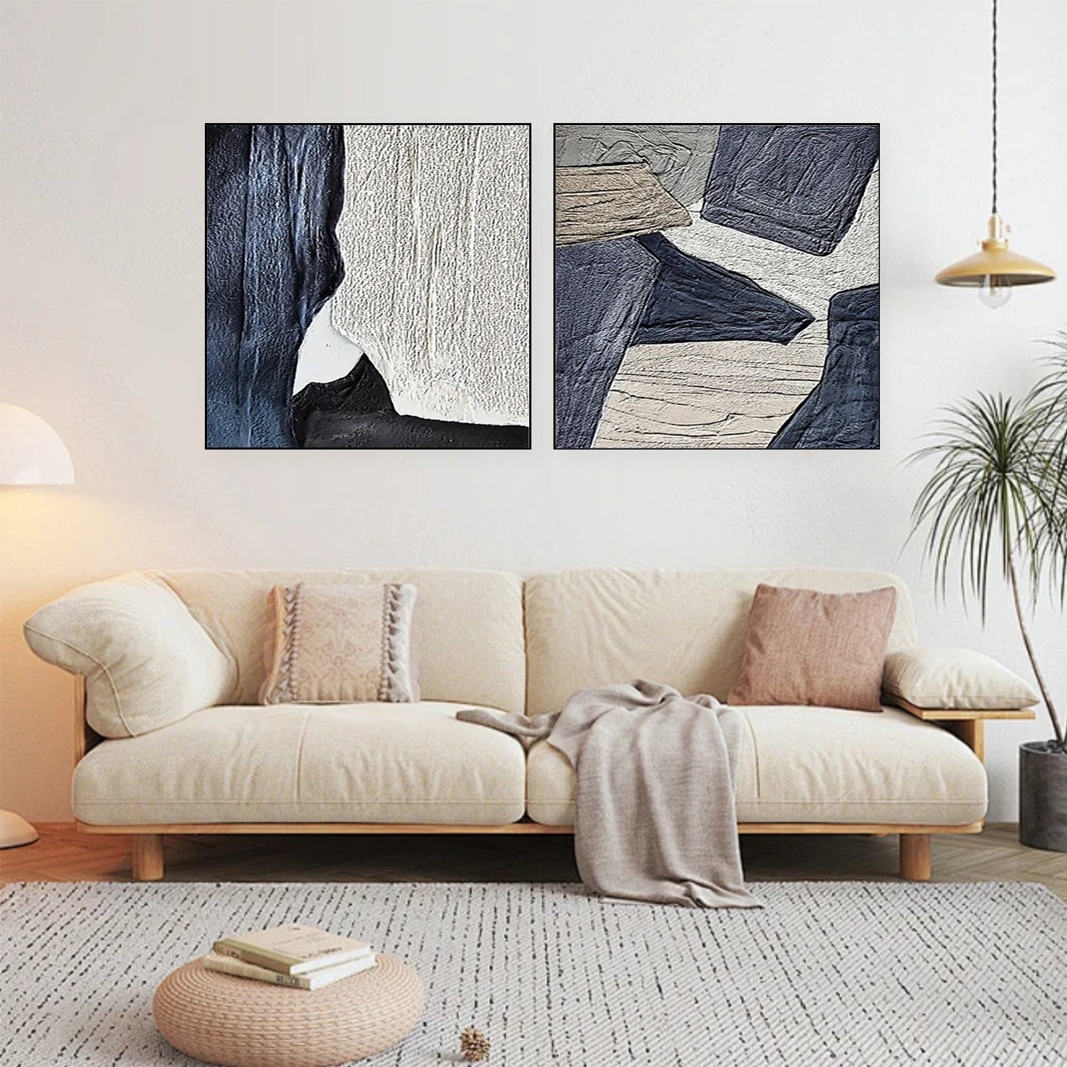 Abstract Textured Canvas Art Set of 2 #WS631