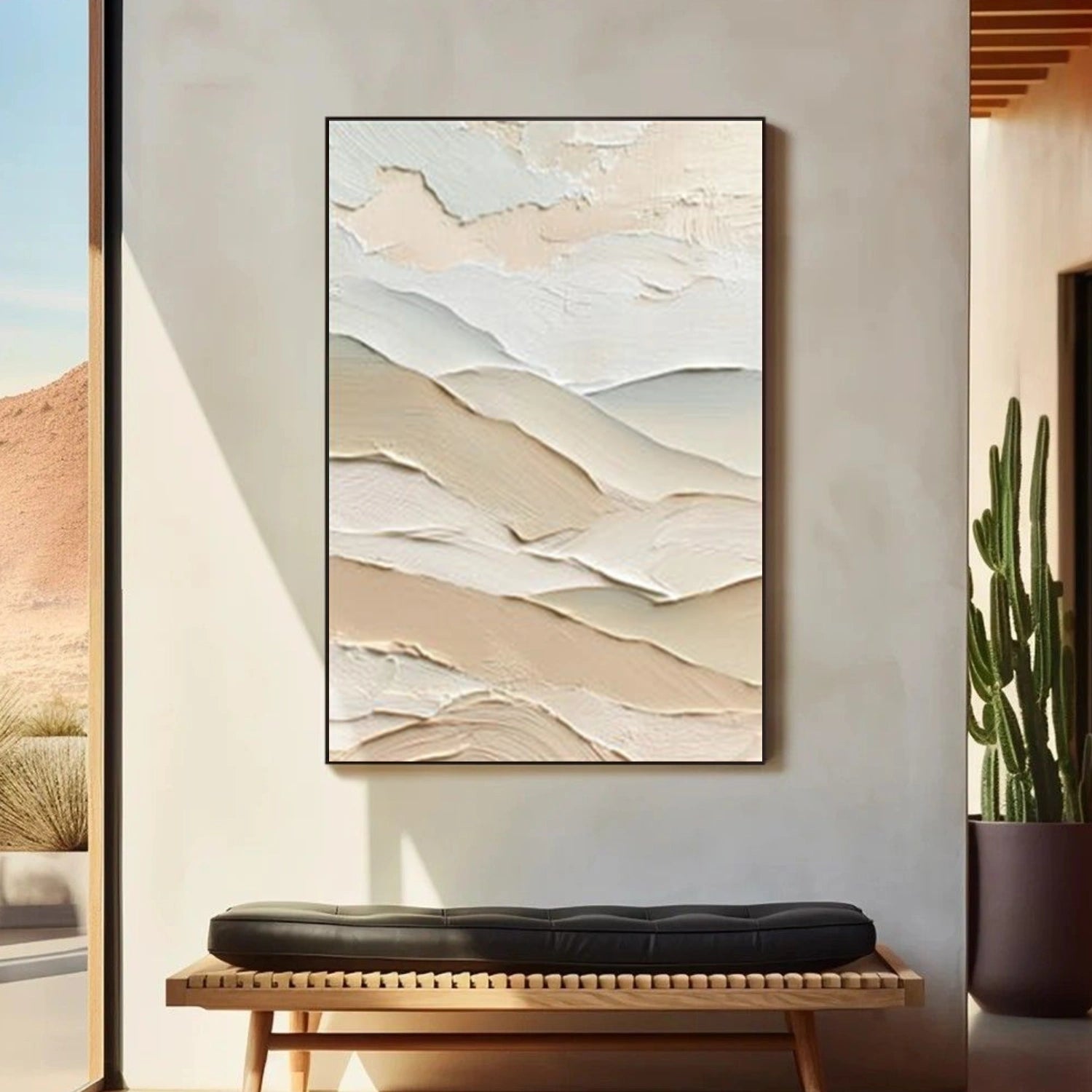 Minimalist Mountain Textured Canvas Art #MM350