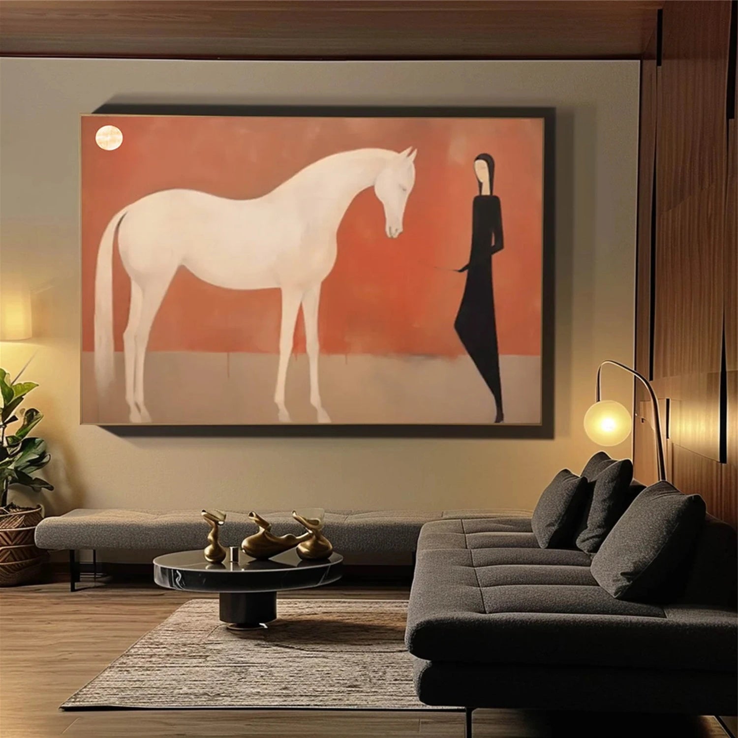 Abstract Animal Horse Wall Art #AL133
