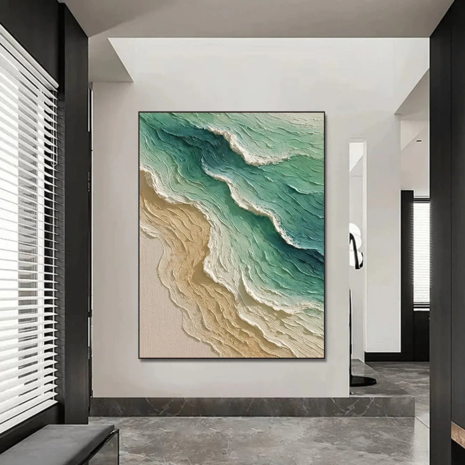 Sea & Sky Abstract Textured Wall Art #MS199