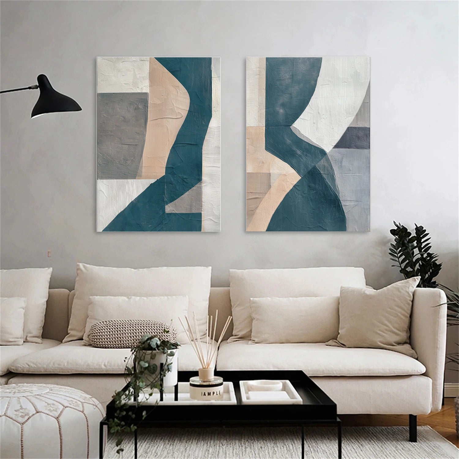 Abstract Canvas Art Set of 2 #WS878