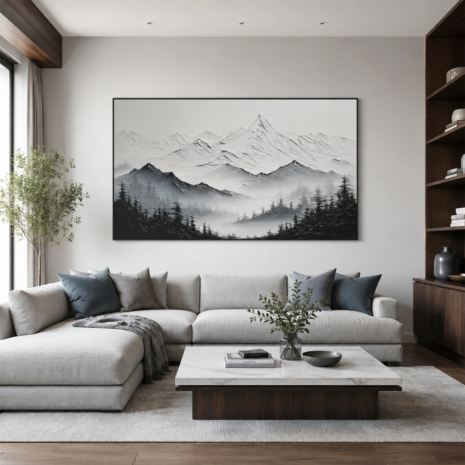 Abstract Mountain Canvas Art #MM416