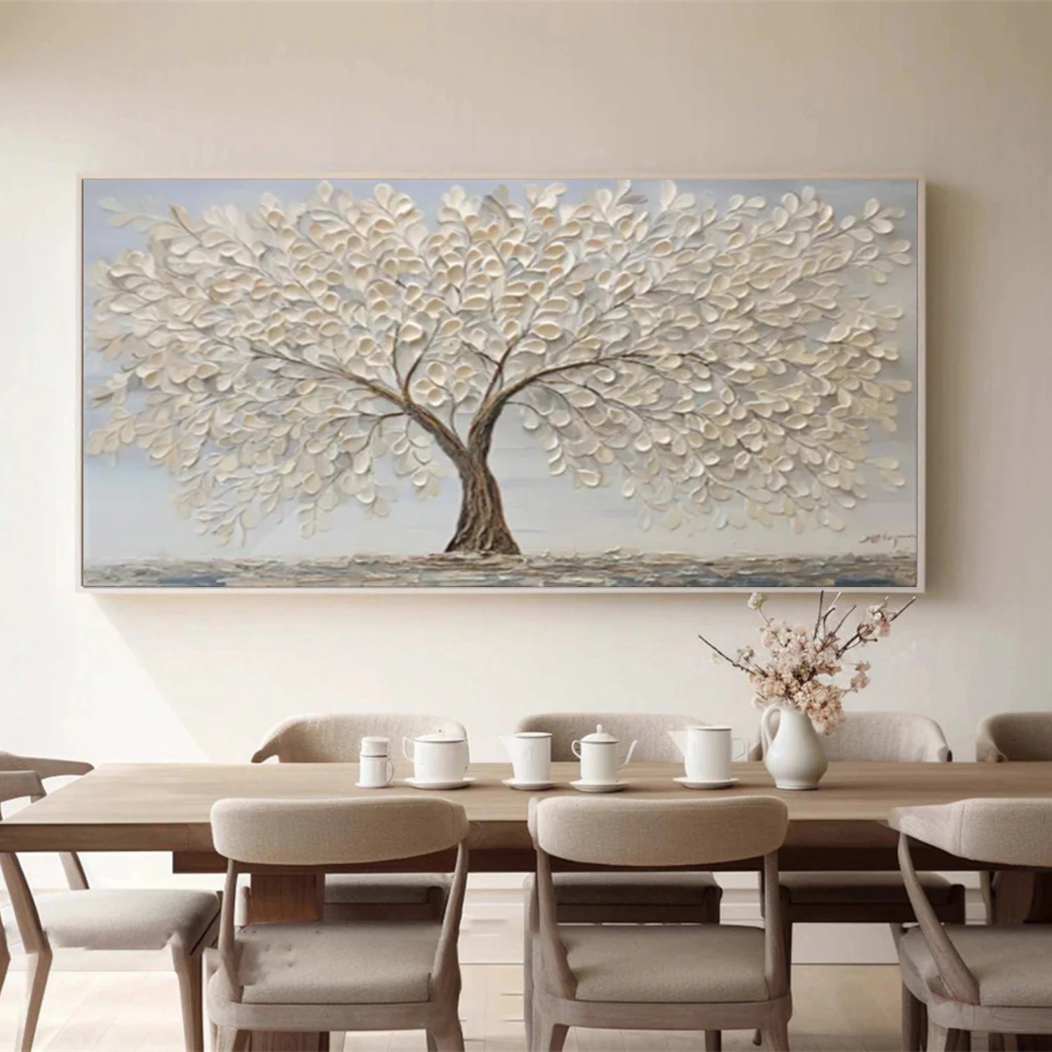 Flower & Tree Abstract Textured Wall Art #ML149
