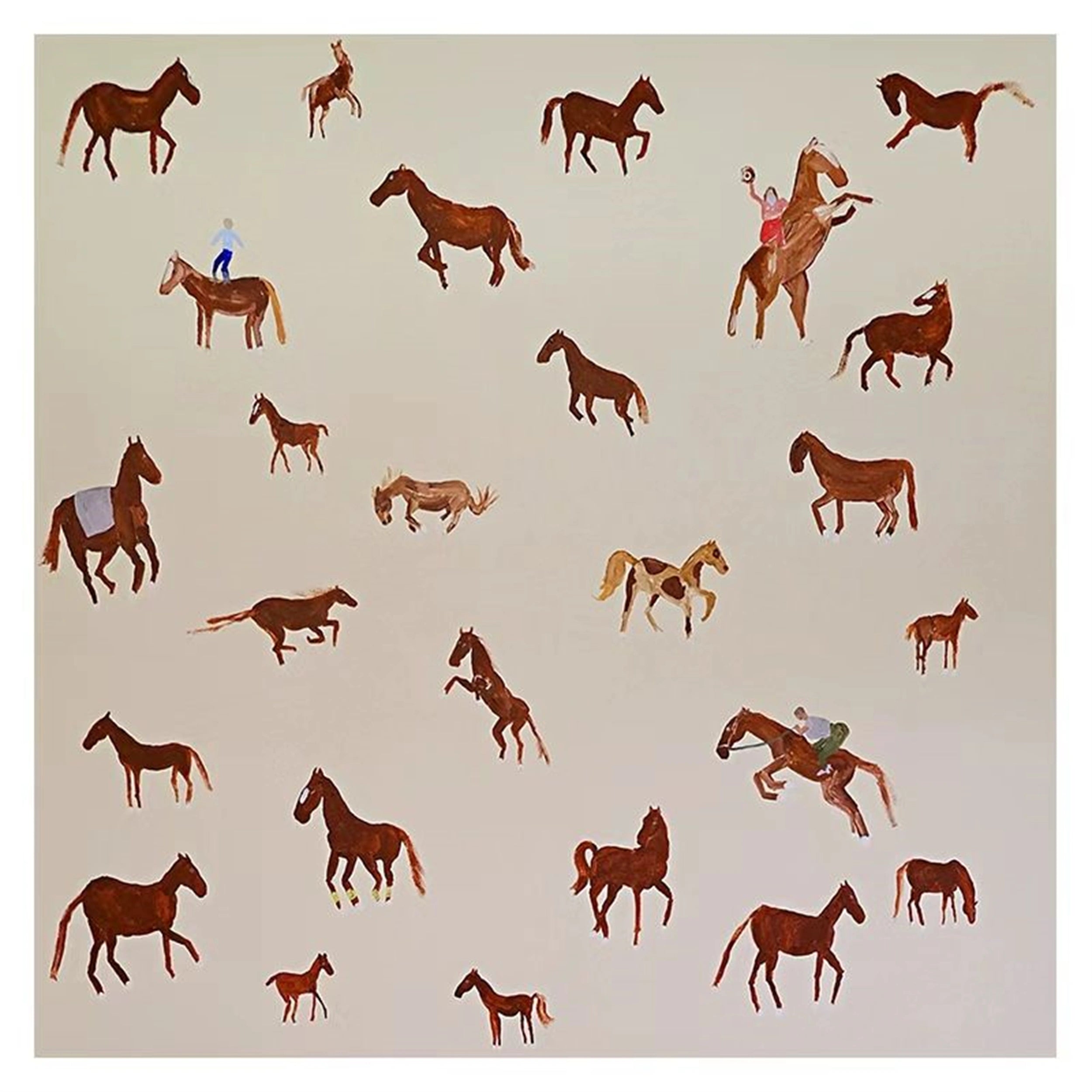 Colorful Horse Abstract Animal Wall Art #AL013