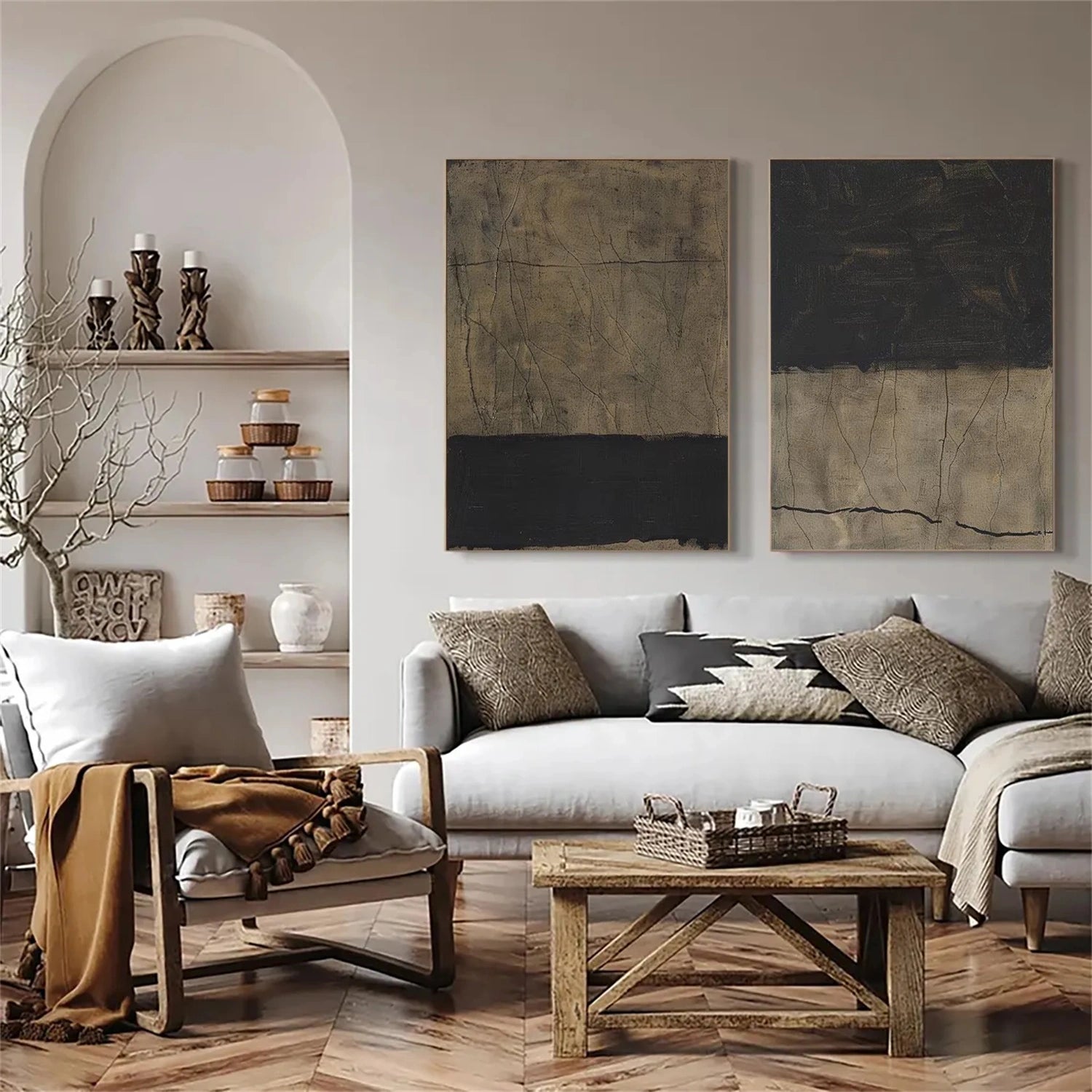 Wabi Sabi Canvas Art Set of 2 #WS818