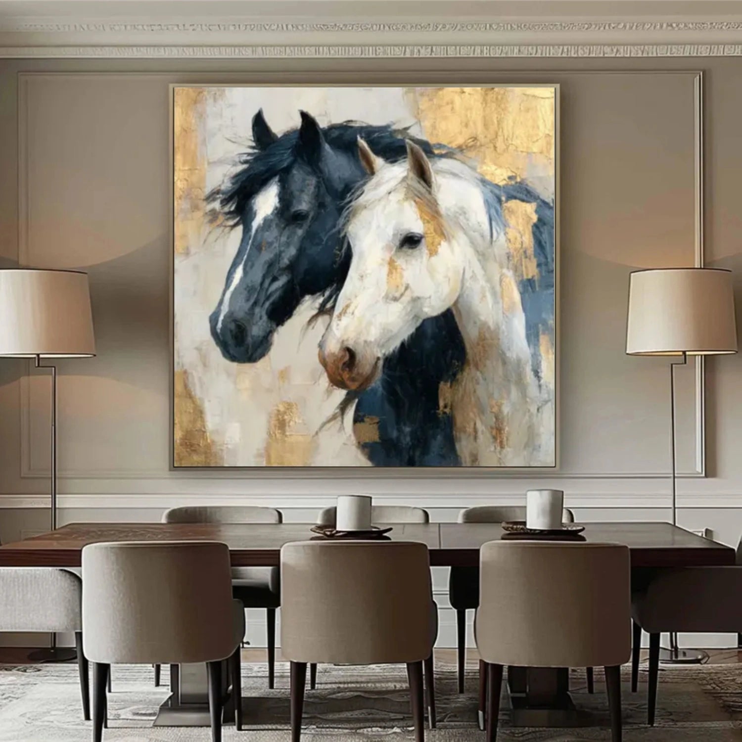 Abstract Animal Horse Wall Art #AL144