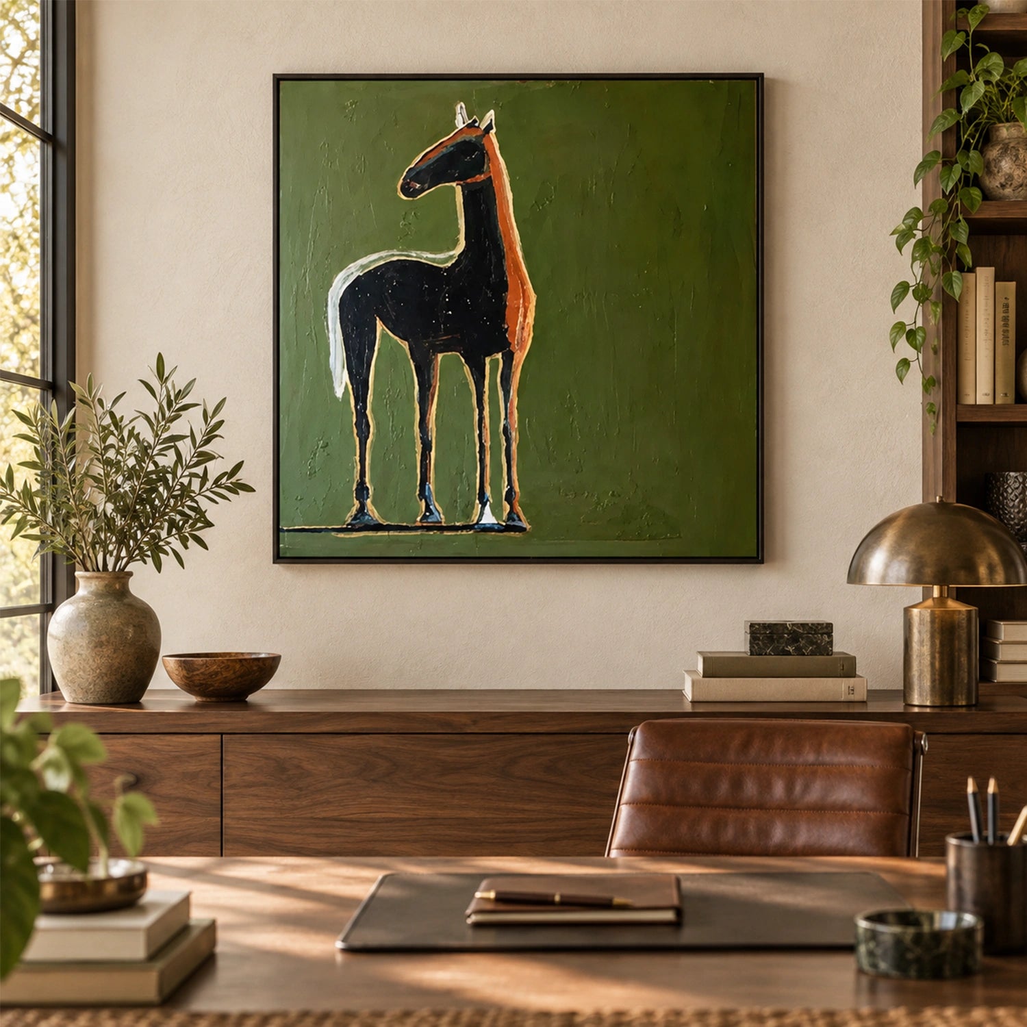Abstract Animal Horse Wall Art #AL225