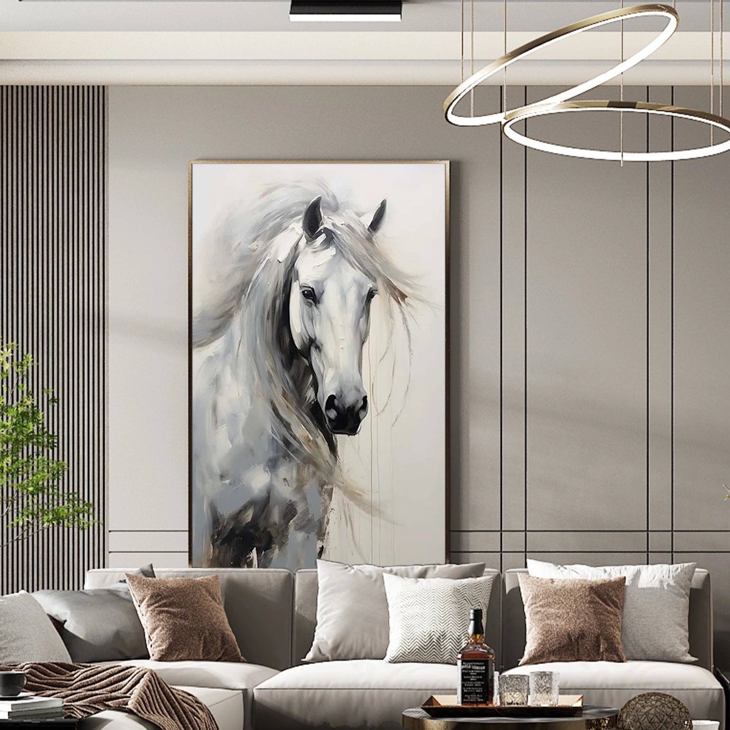 Abstract Animal Horse Wall Art #AL131