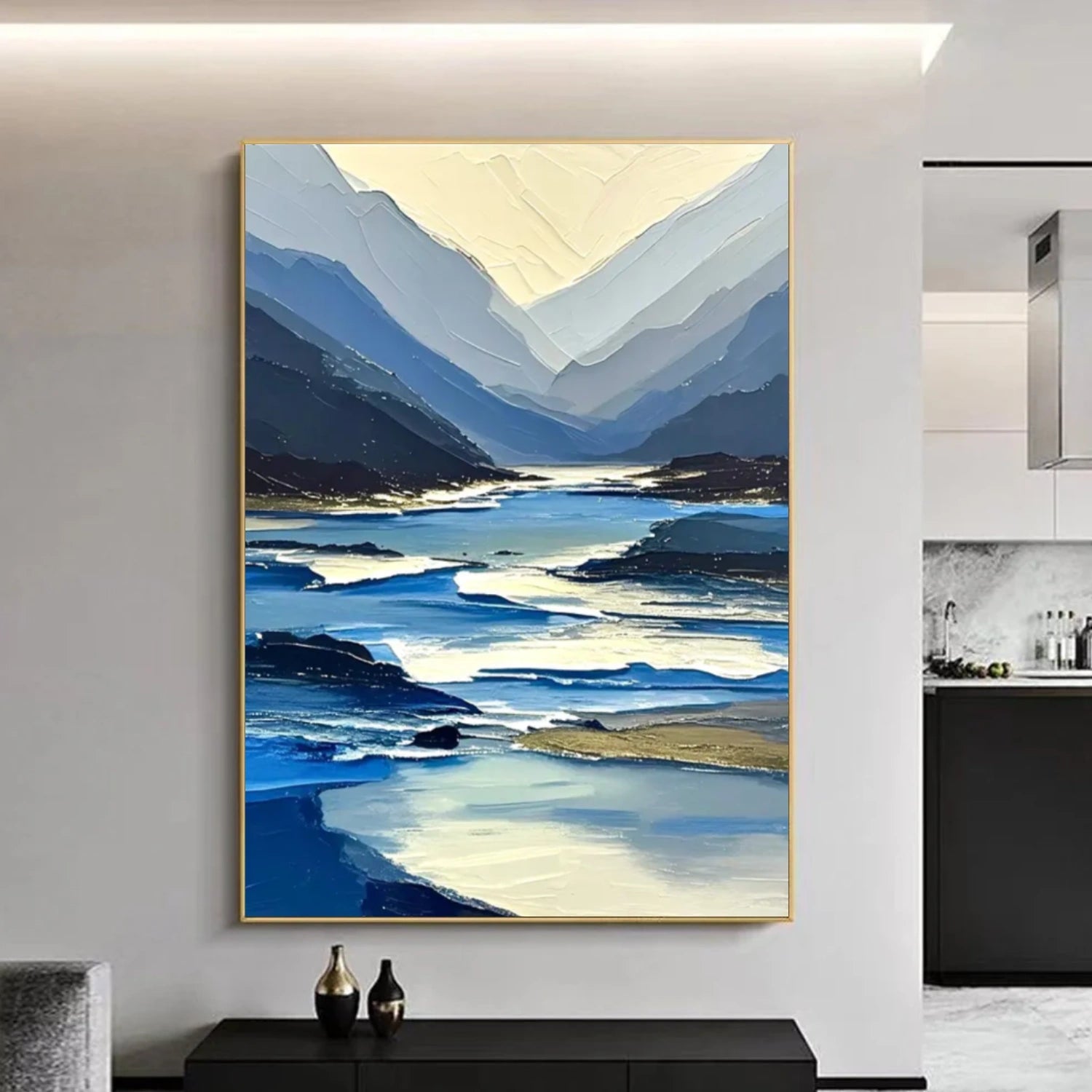 Abstract Mountain Canvas Art #MM279