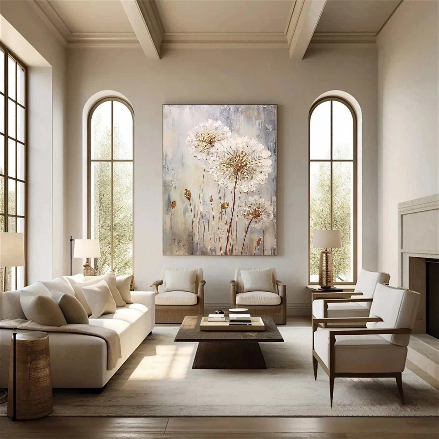 Flower & Tree Abstract Textured Wall Art #ML203