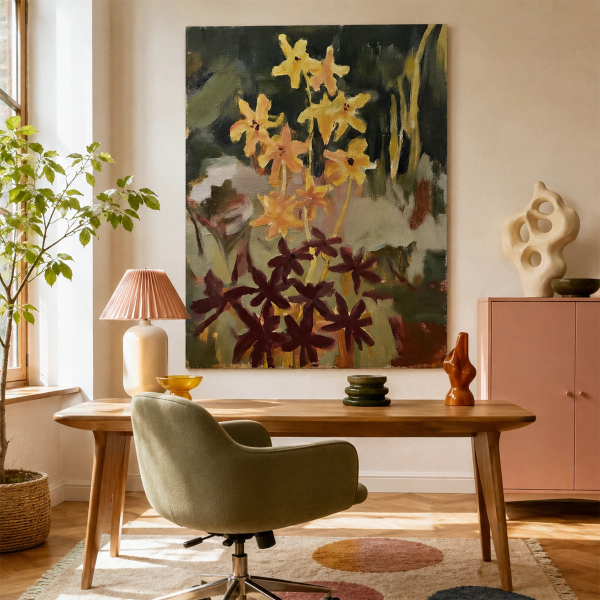 Flower & Tree Abstract Wall Art #ML268