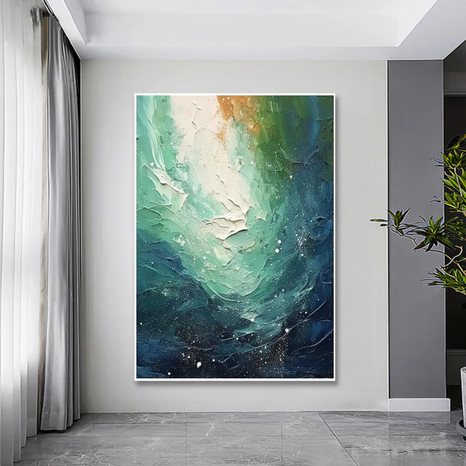 Sea & Sky Abstract Textured Wall Art #MS201