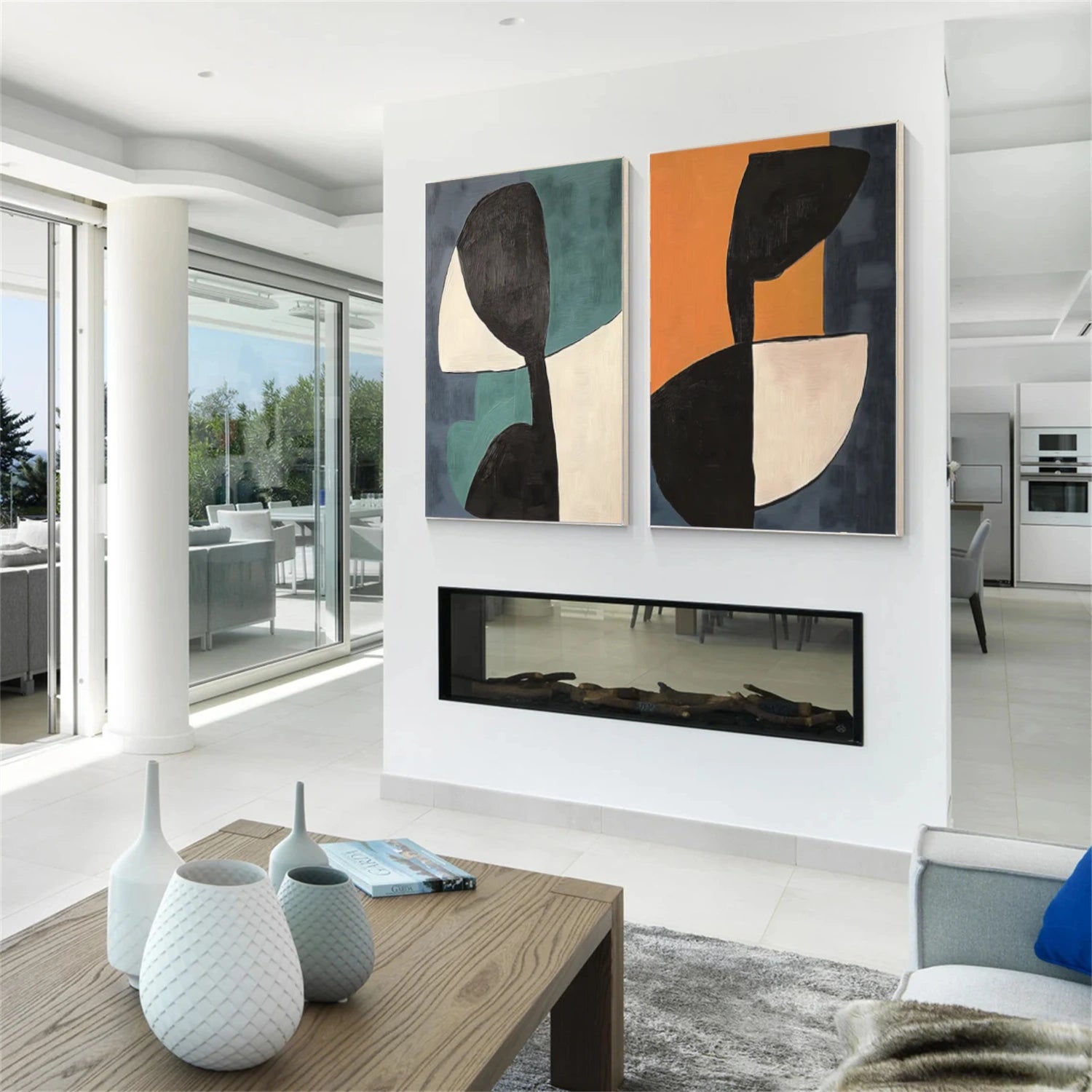 Abstract Canvas Art Set of 2 #WS731