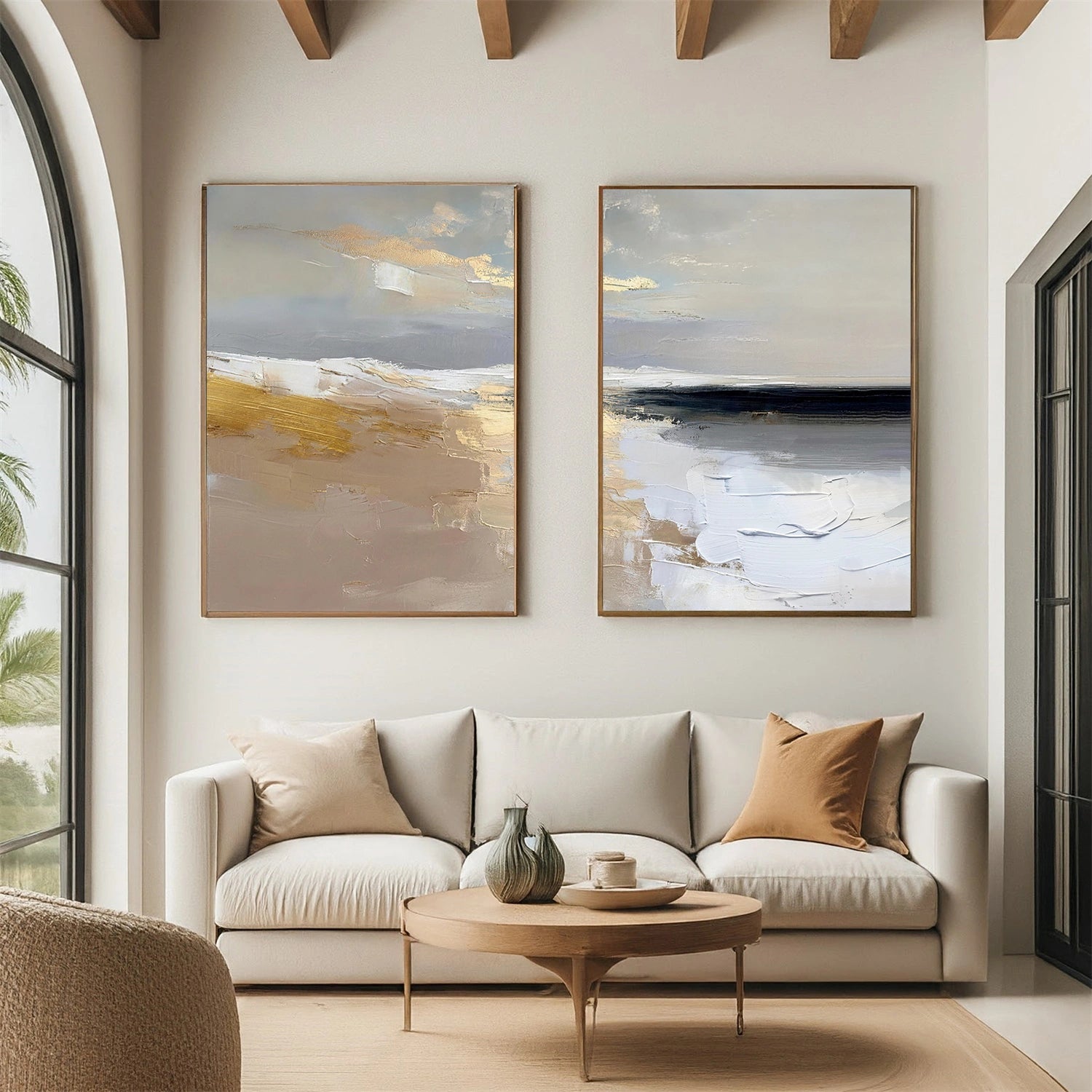 Sea & Sky Abstract Wall Art Set of 2 #MS224