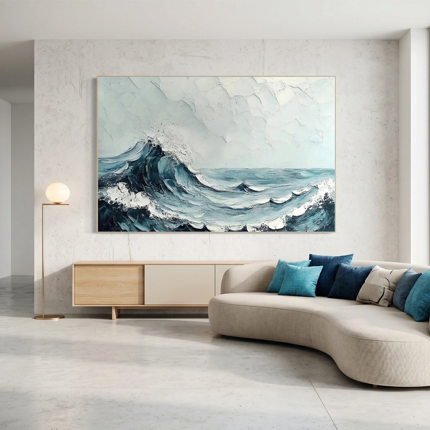 Sea & Sky Abstract Textured Wall Art #MS310