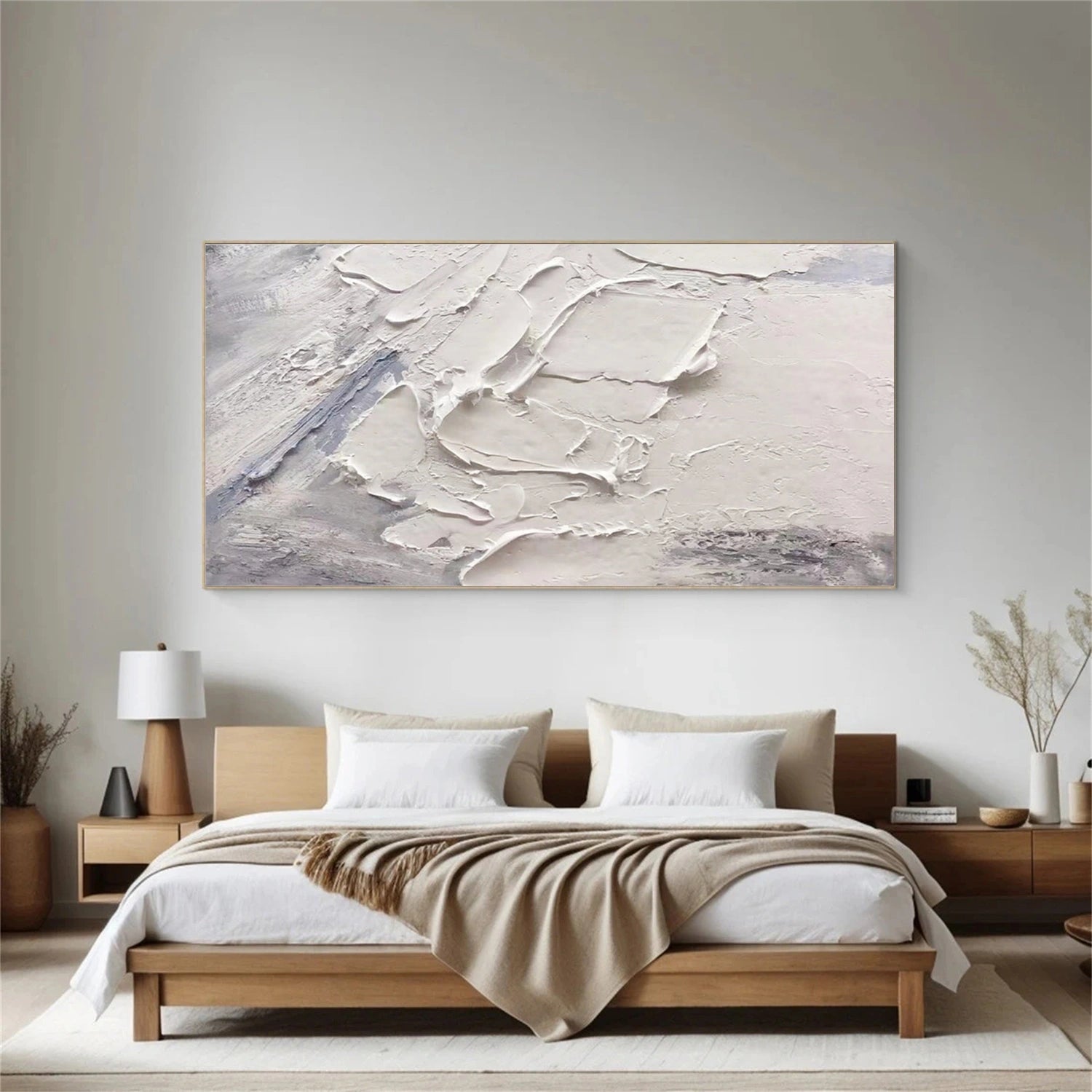 White Minimalistic Textured Art #MM232