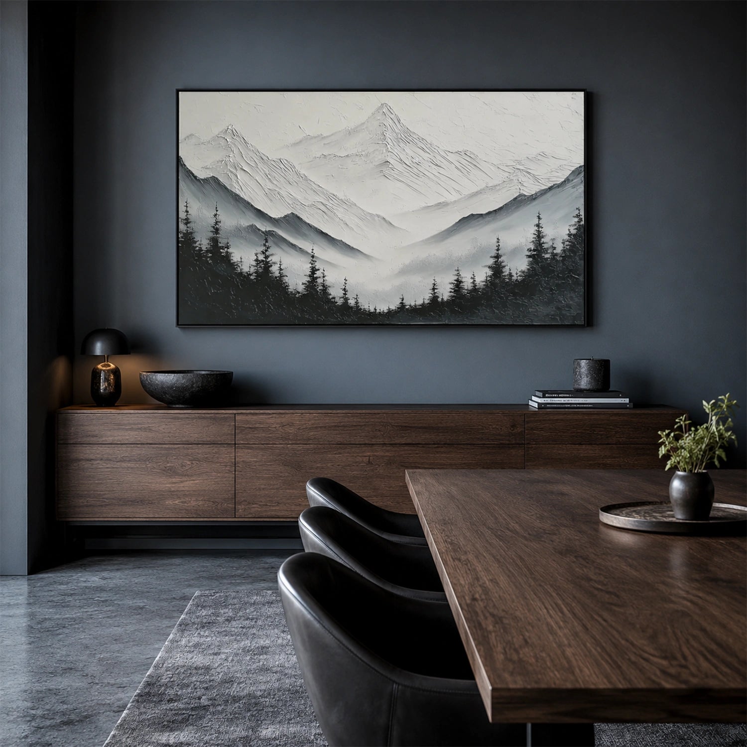 Abstract Mountain Canvas Art #MM414