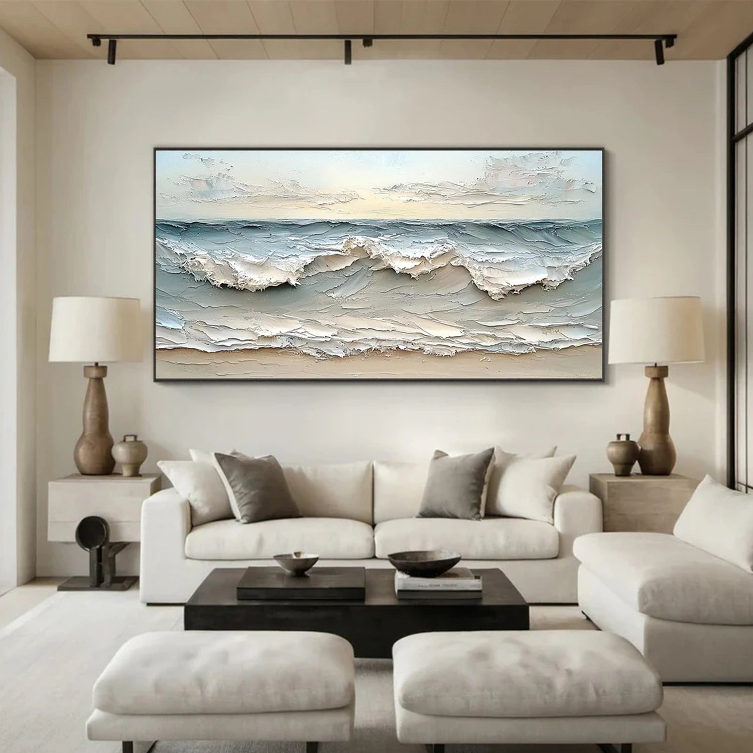 Sea & Sky Abstract Textured Wall Art #MS312