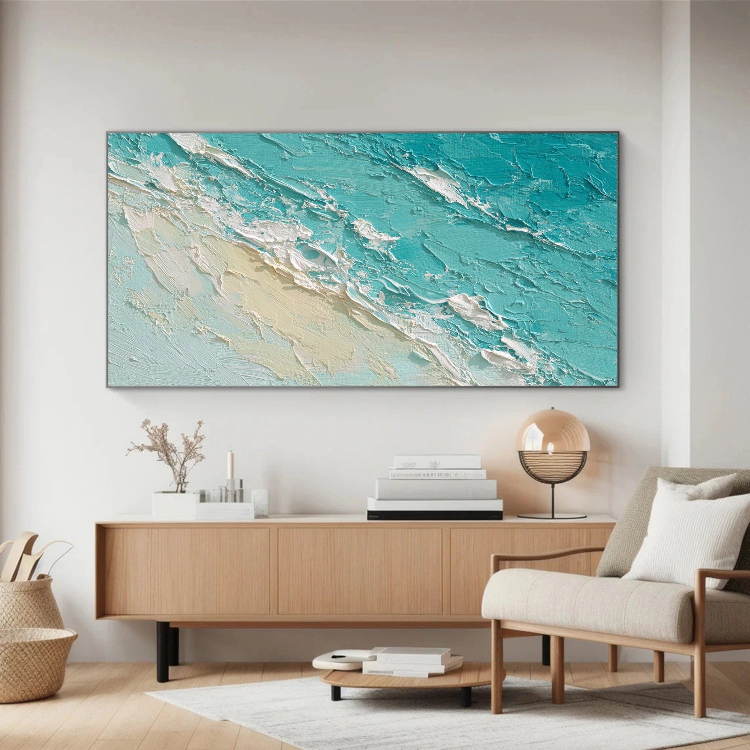 Sea & Sky Abstract Textured Wall Art #MS153
