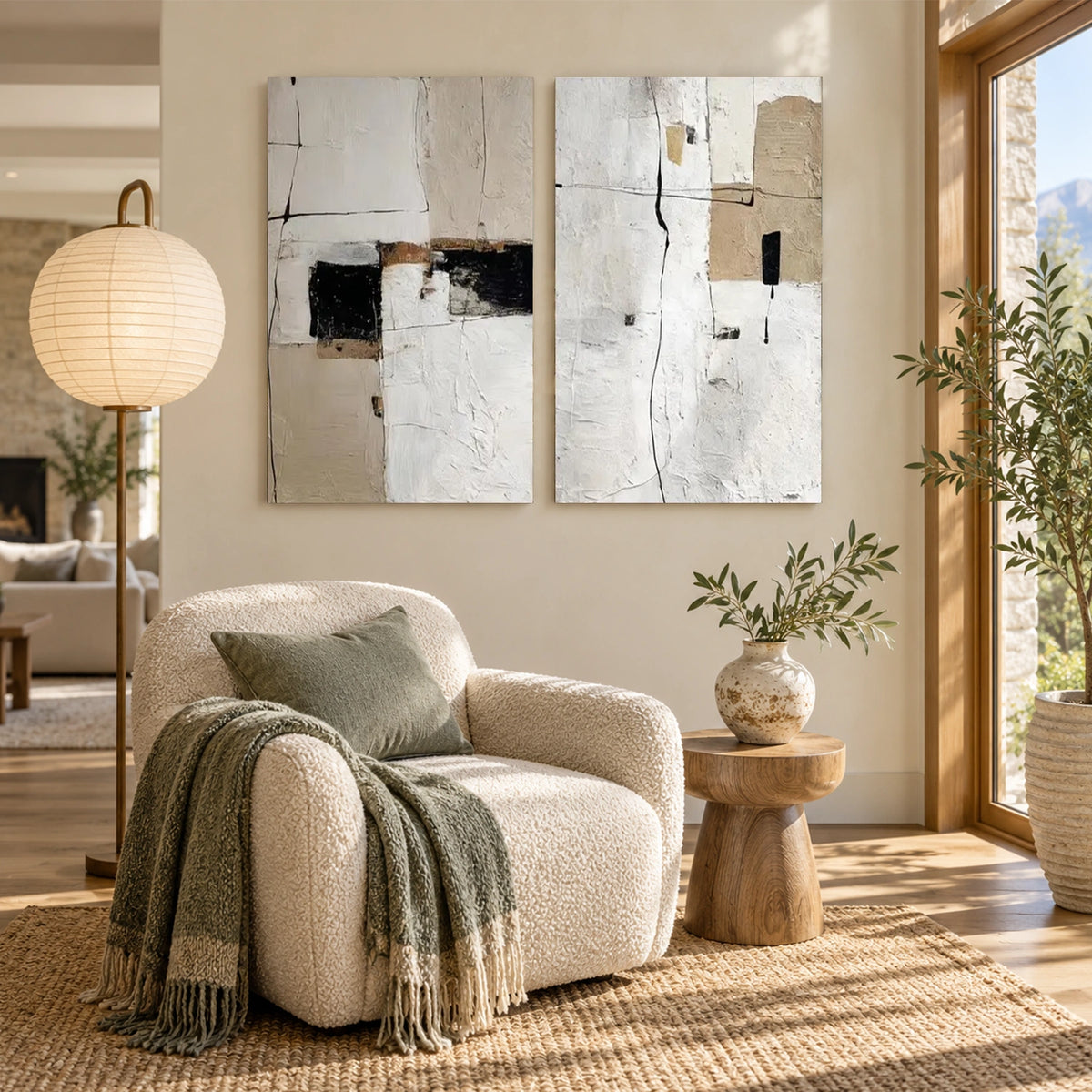 Abstract Canvas Art Set of 2 #WS1209