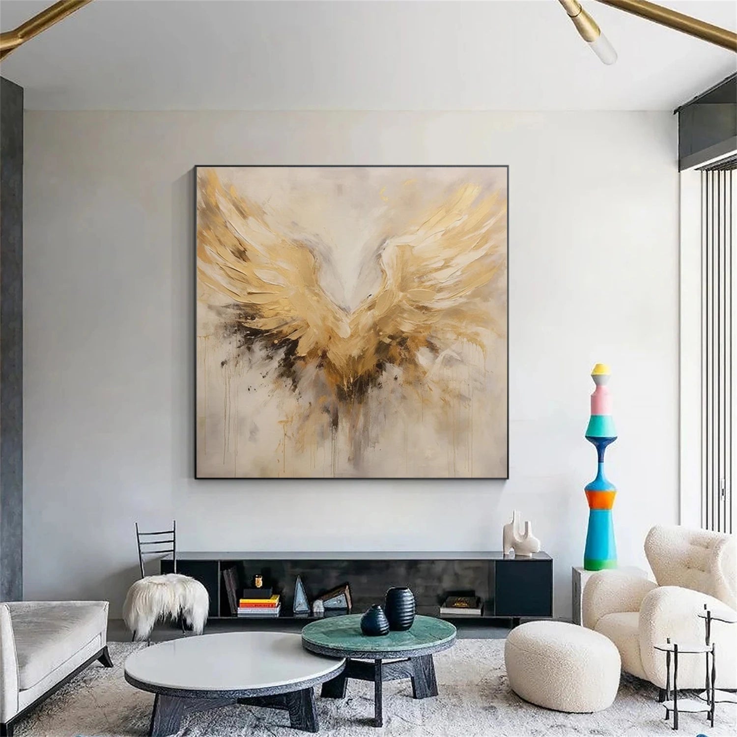 Abstract Angel Wing Textured Painting #AP047