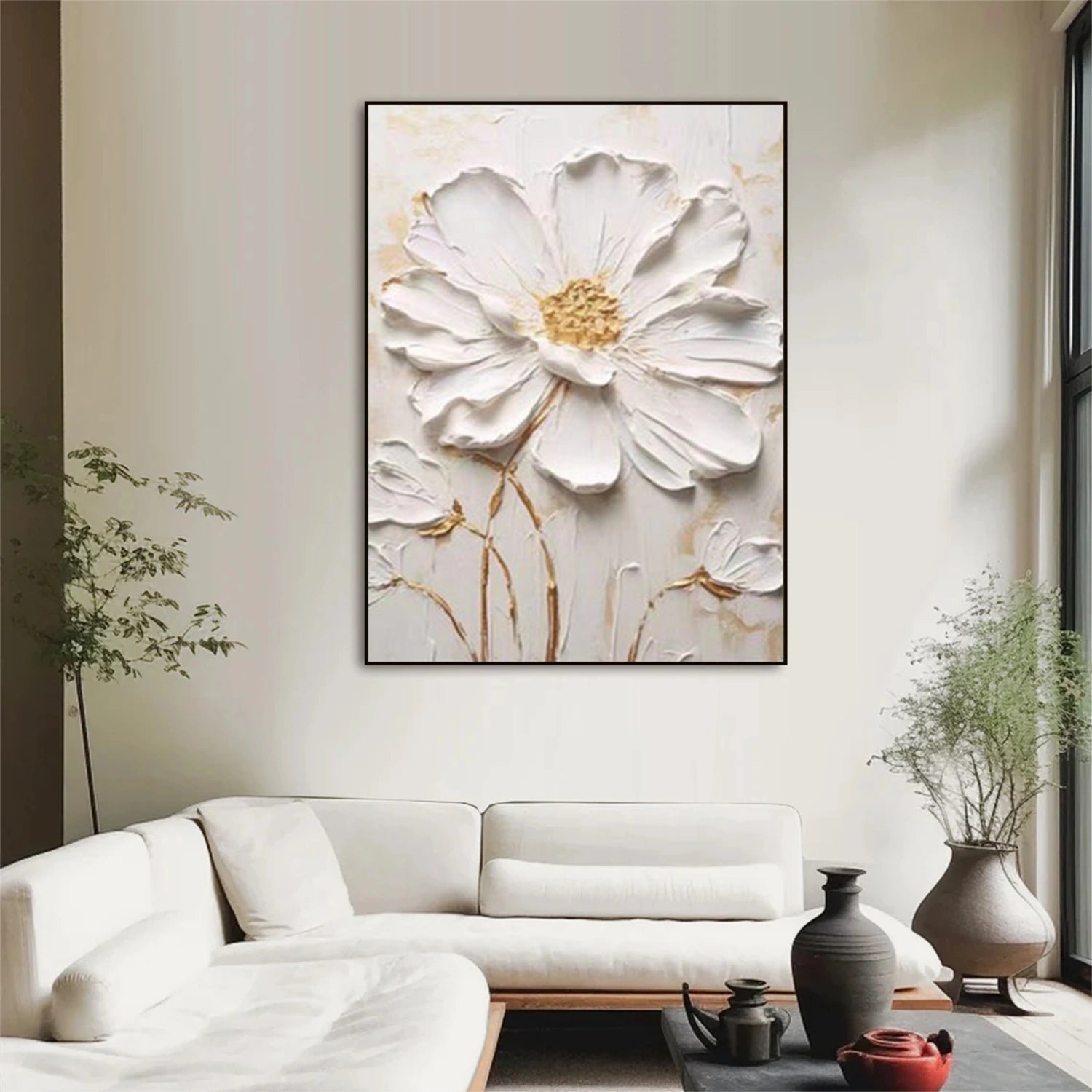 Flower & Tree Abstract Textured Wall Art #ML205