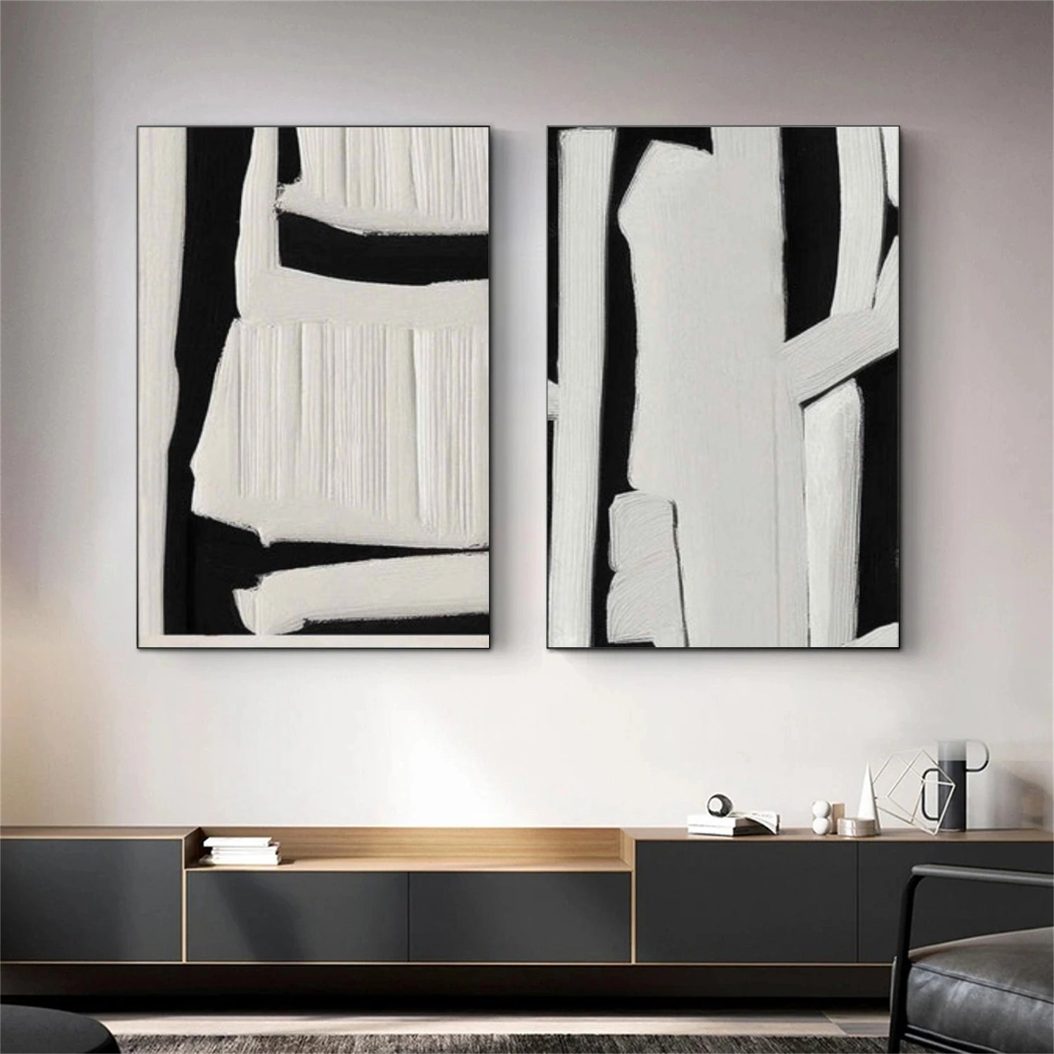 Minimalist Textured Canvas Art Set of 2 #MM362