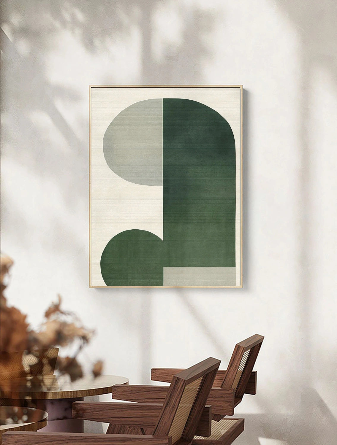 Green Abstract Art Painting #WS451