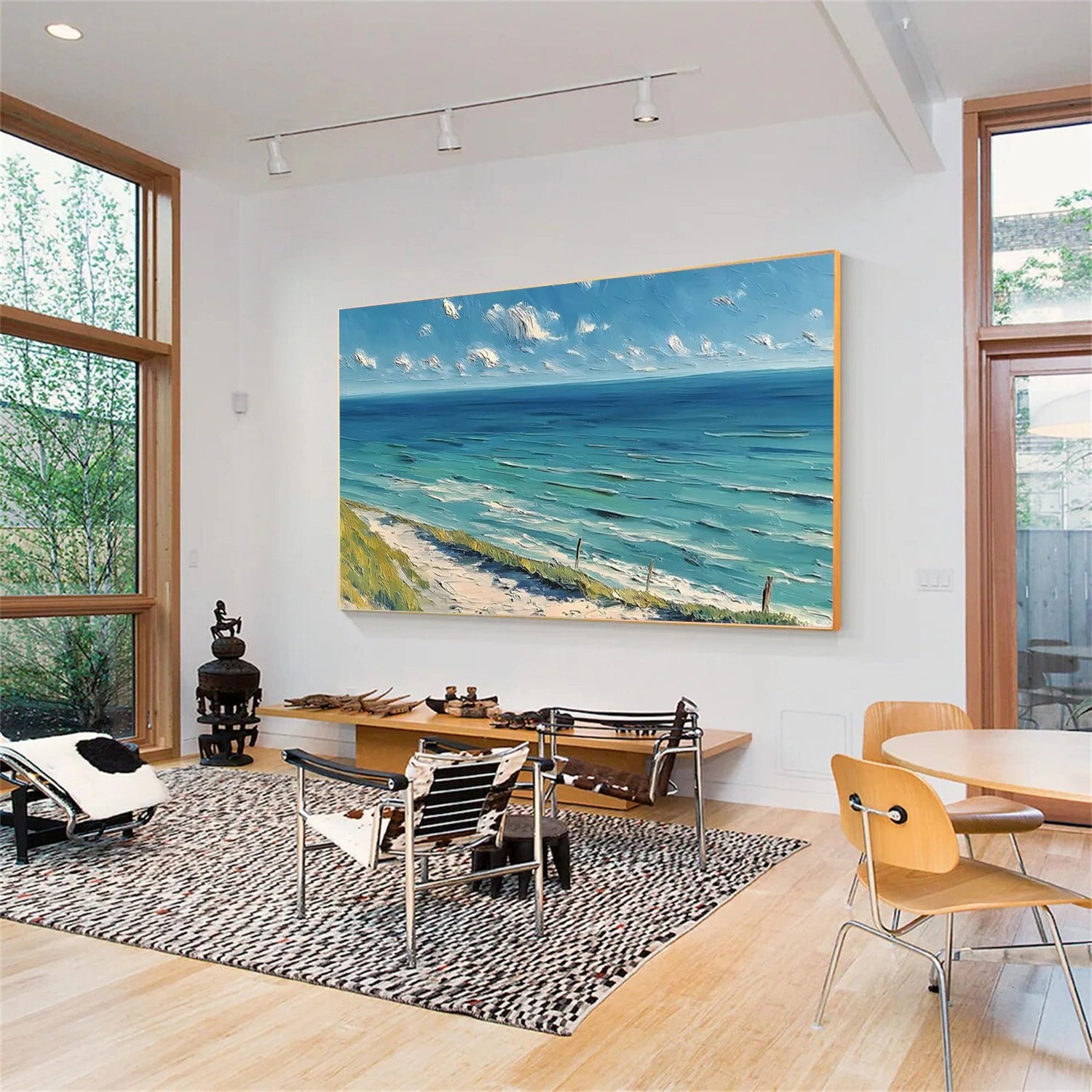 Sea & Sky Abstract Textured Wall Art #MS162