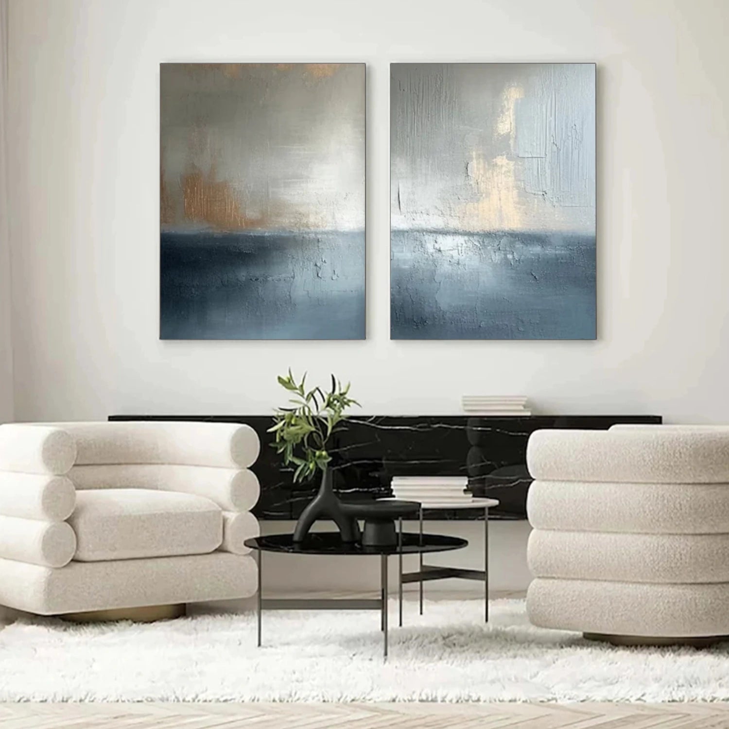 Abstract Canvas Art Set of 2 #WS741