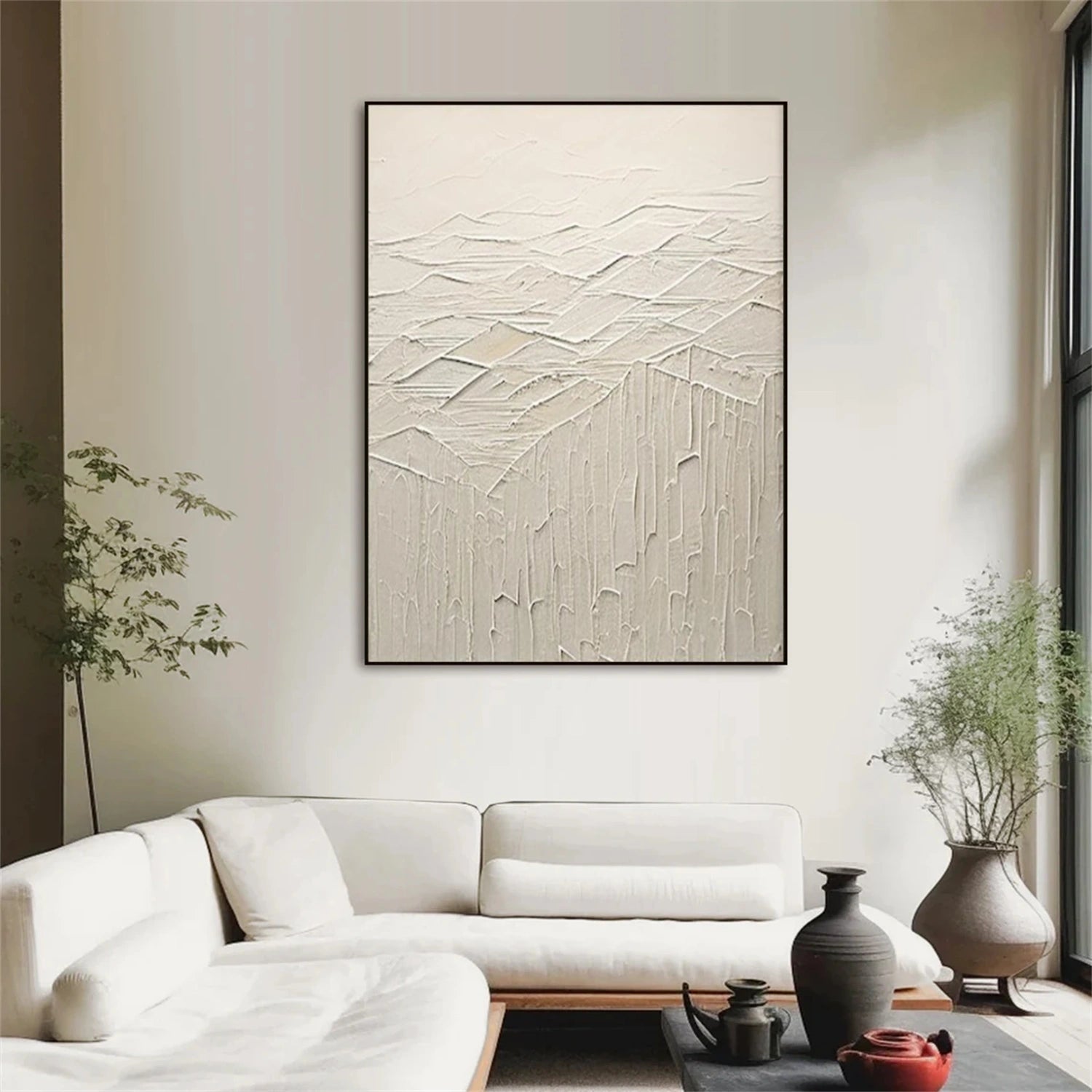 Minimalist Mountain Textured Canvas Art #MM331