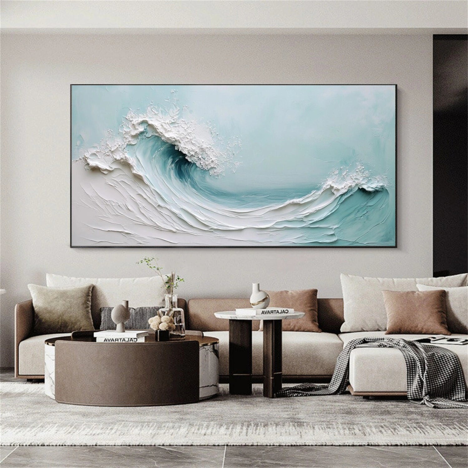 Sea & Sky Abstract Textured Wall Art #MS198