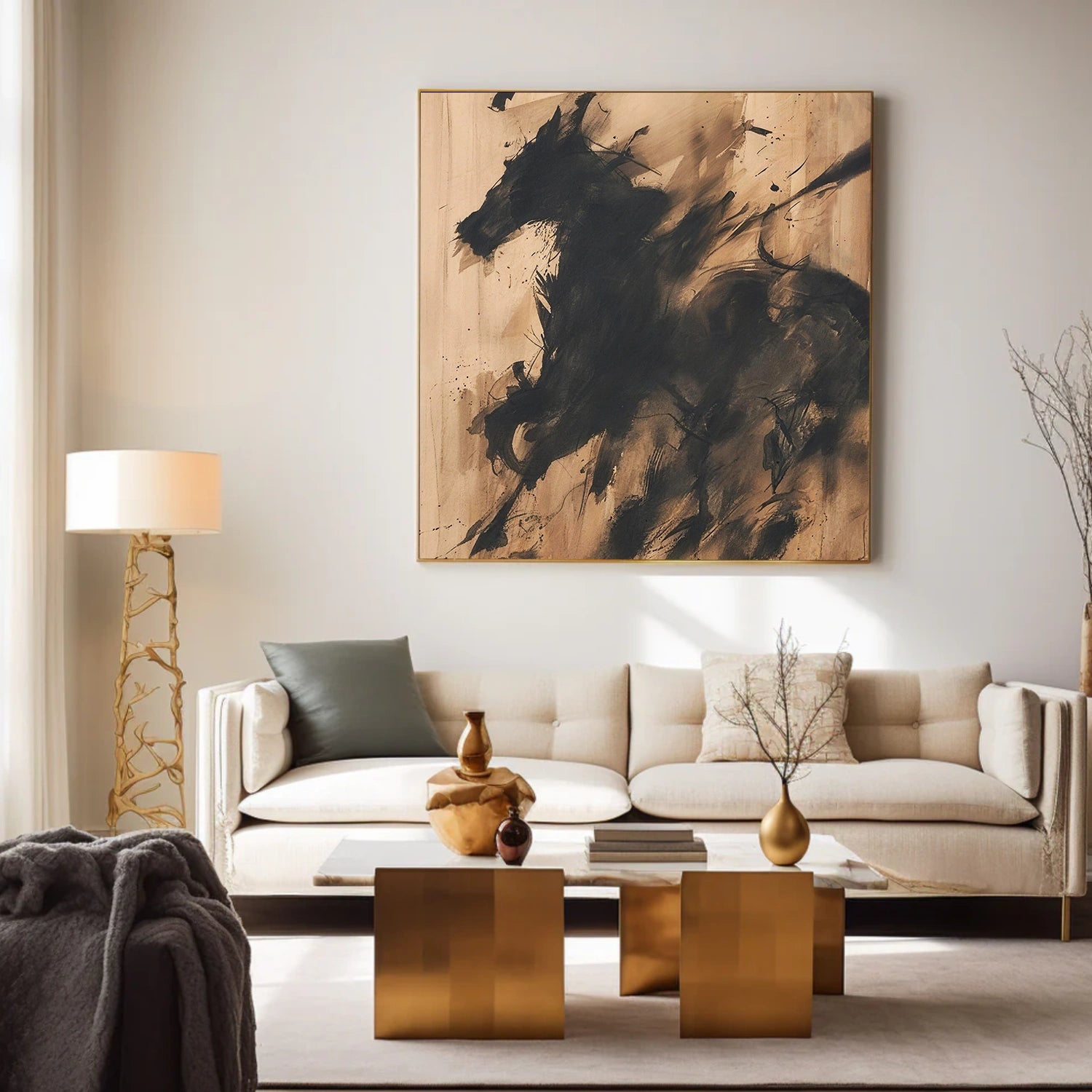 Abstract Animal Horse Wall Art #AL175