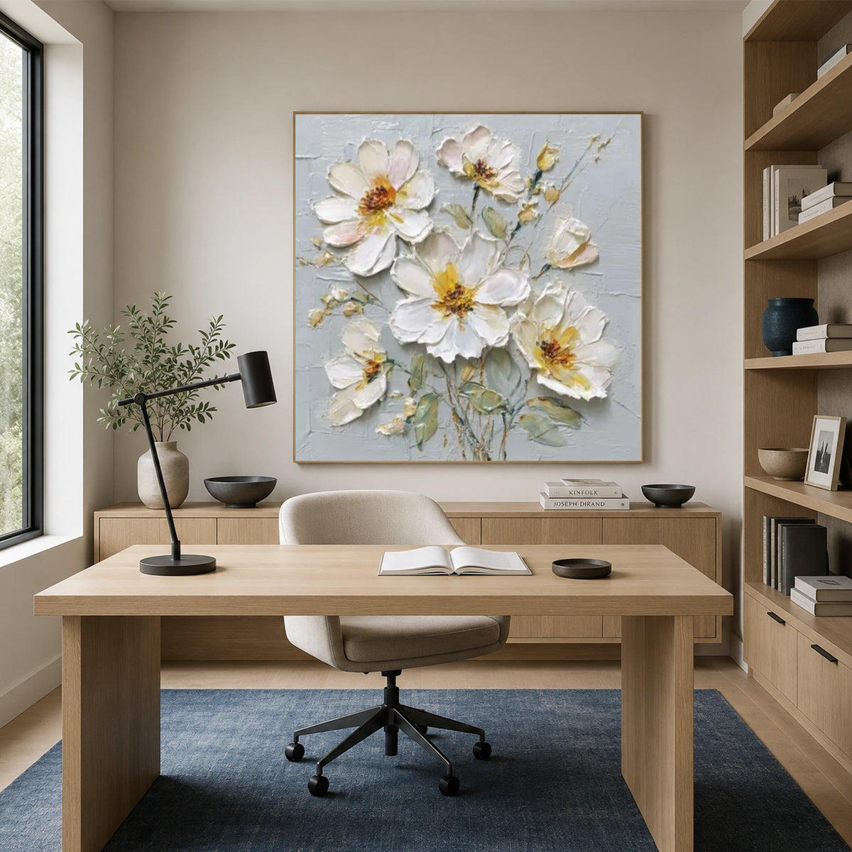 Flower & Tree Abstract Textured Wall Art #ML298