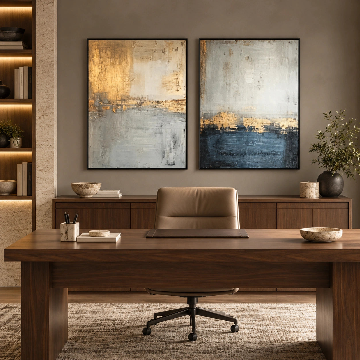 Abstract Canvas Art Set of 2 #WS1145