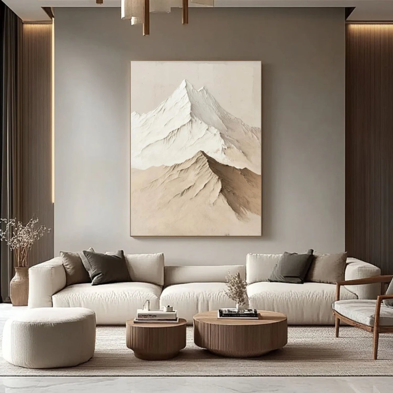 Minimalist Mountain Textured Canvas Art #MM351