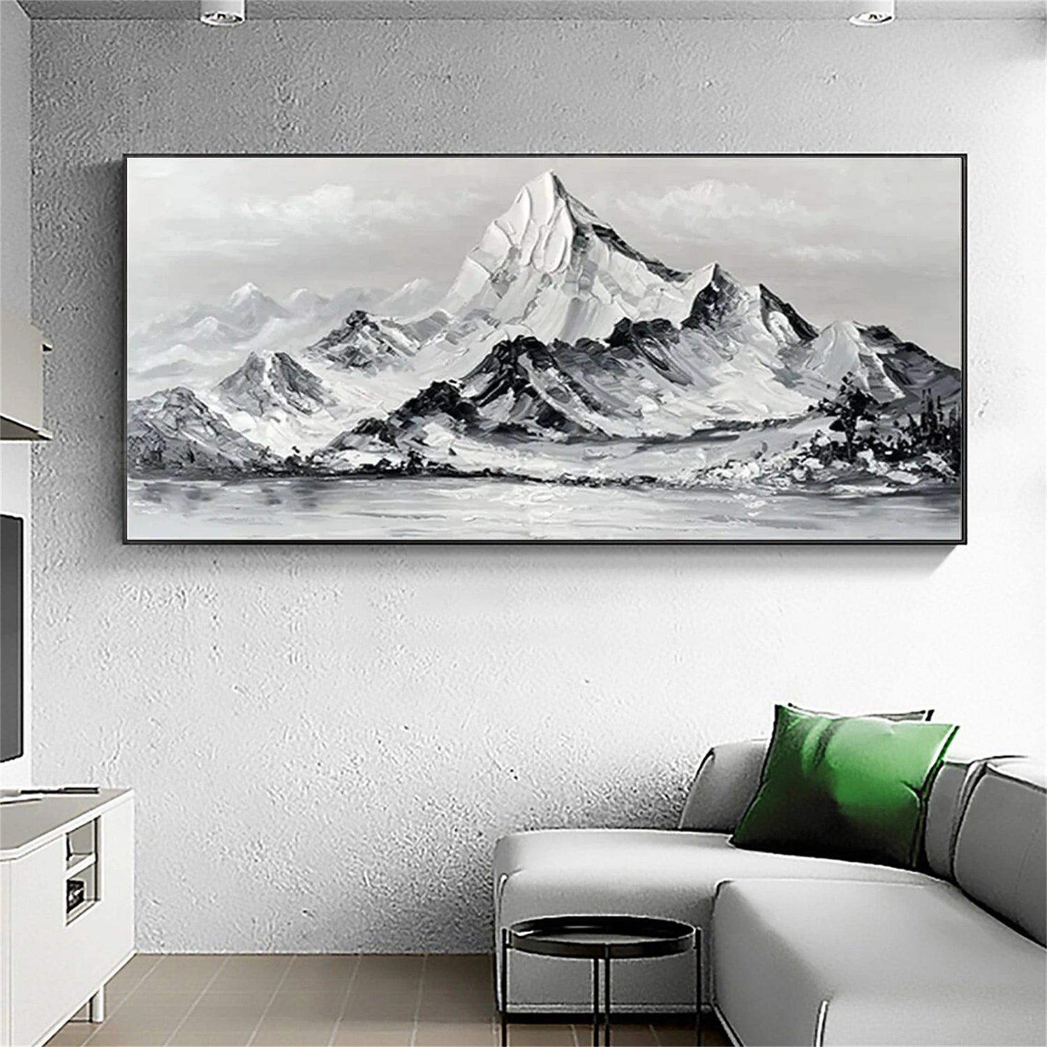 Minimalist Mountain Textured Canvas Art #MM262