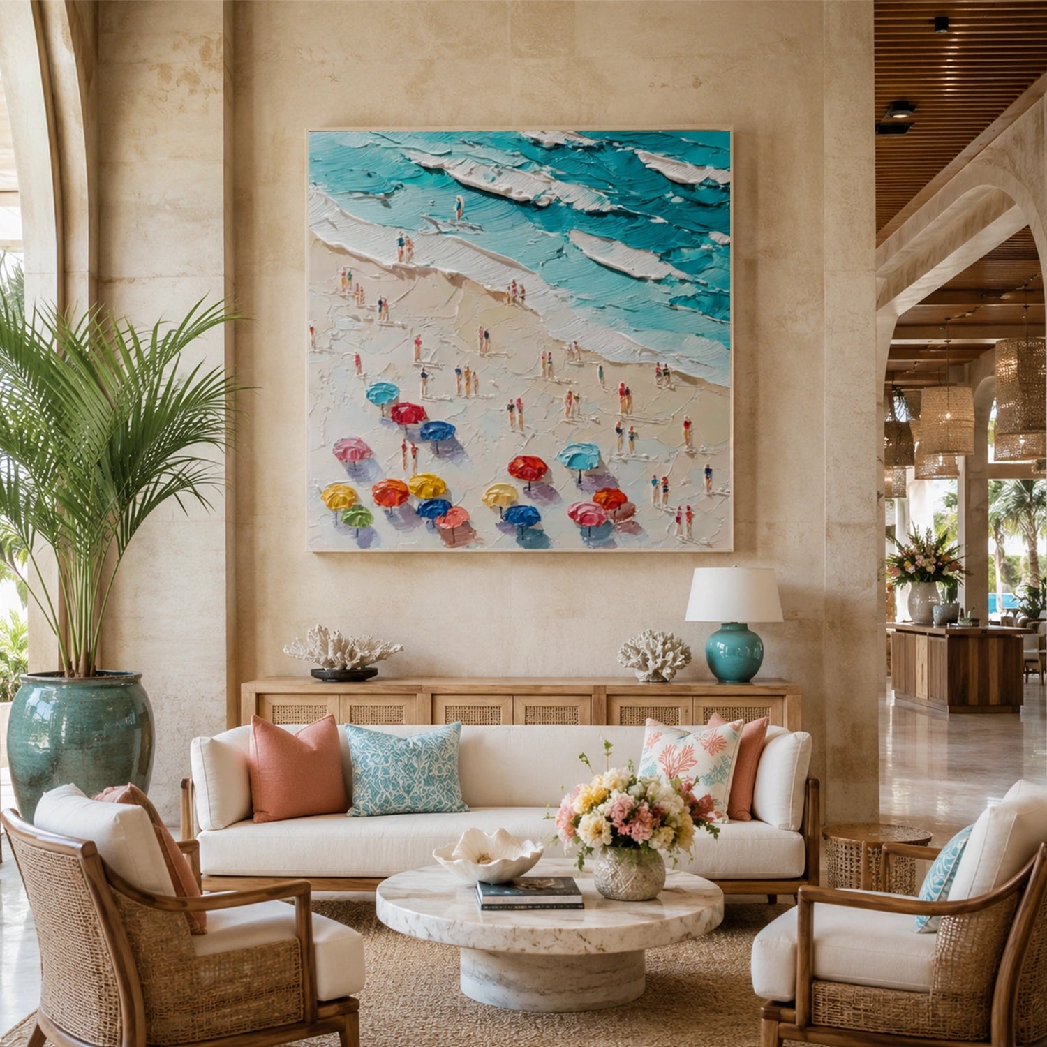 Sea & Sky Abstract Textured Wall Art #MS332