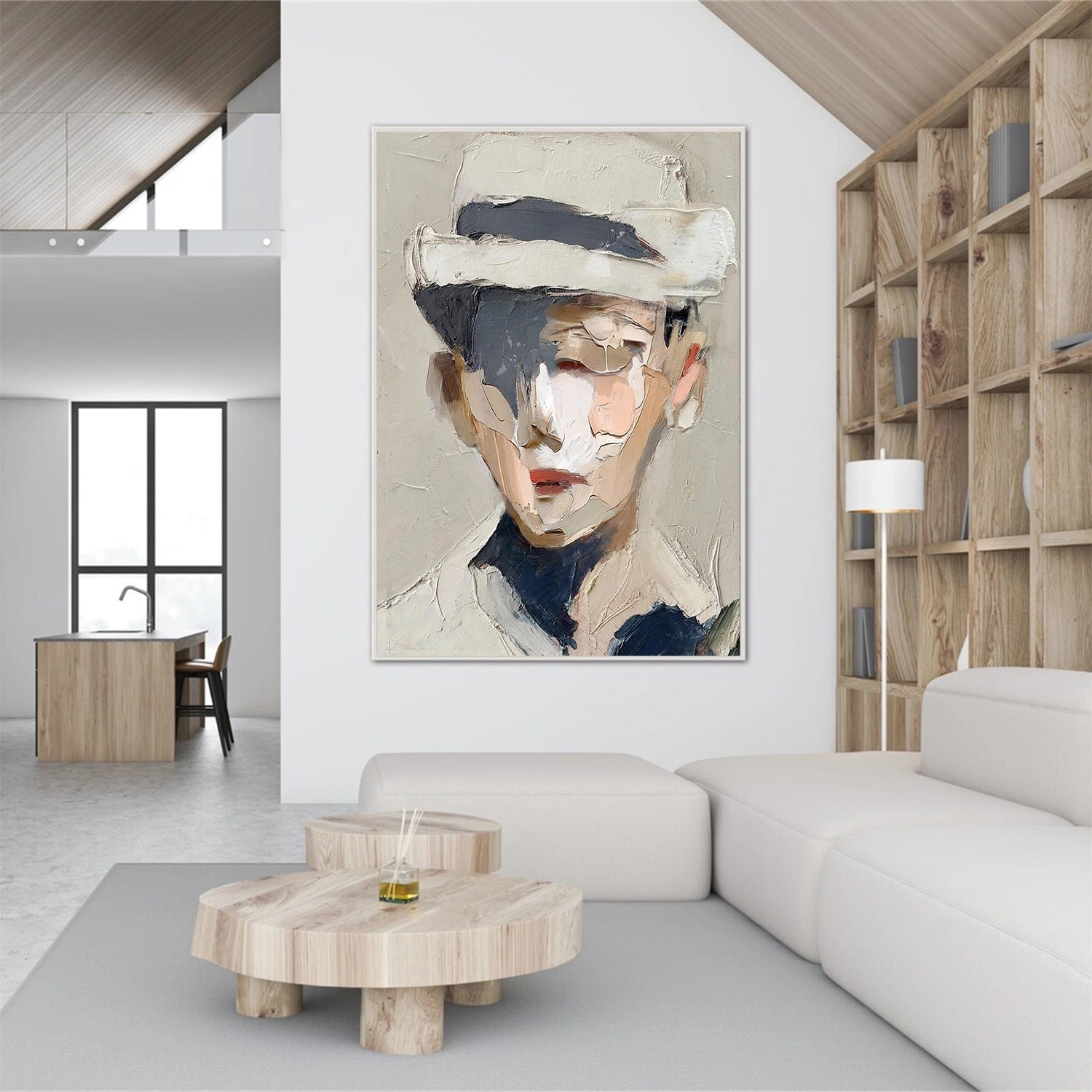 Abstract Portrait Textured Wall Art #AP120
