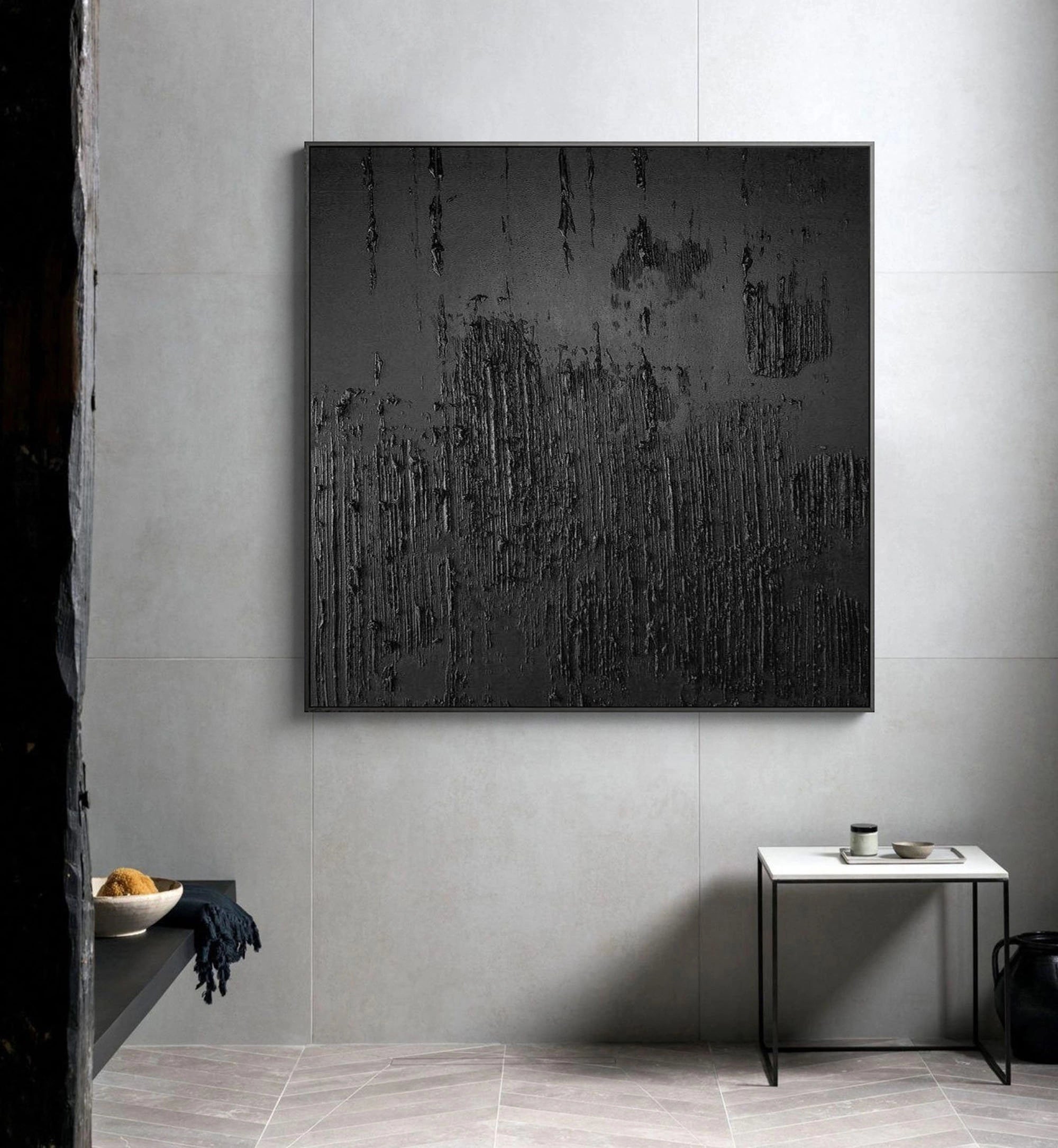 Plaster 3D Textured Minimalist Wall Decor Painting Original by Artist