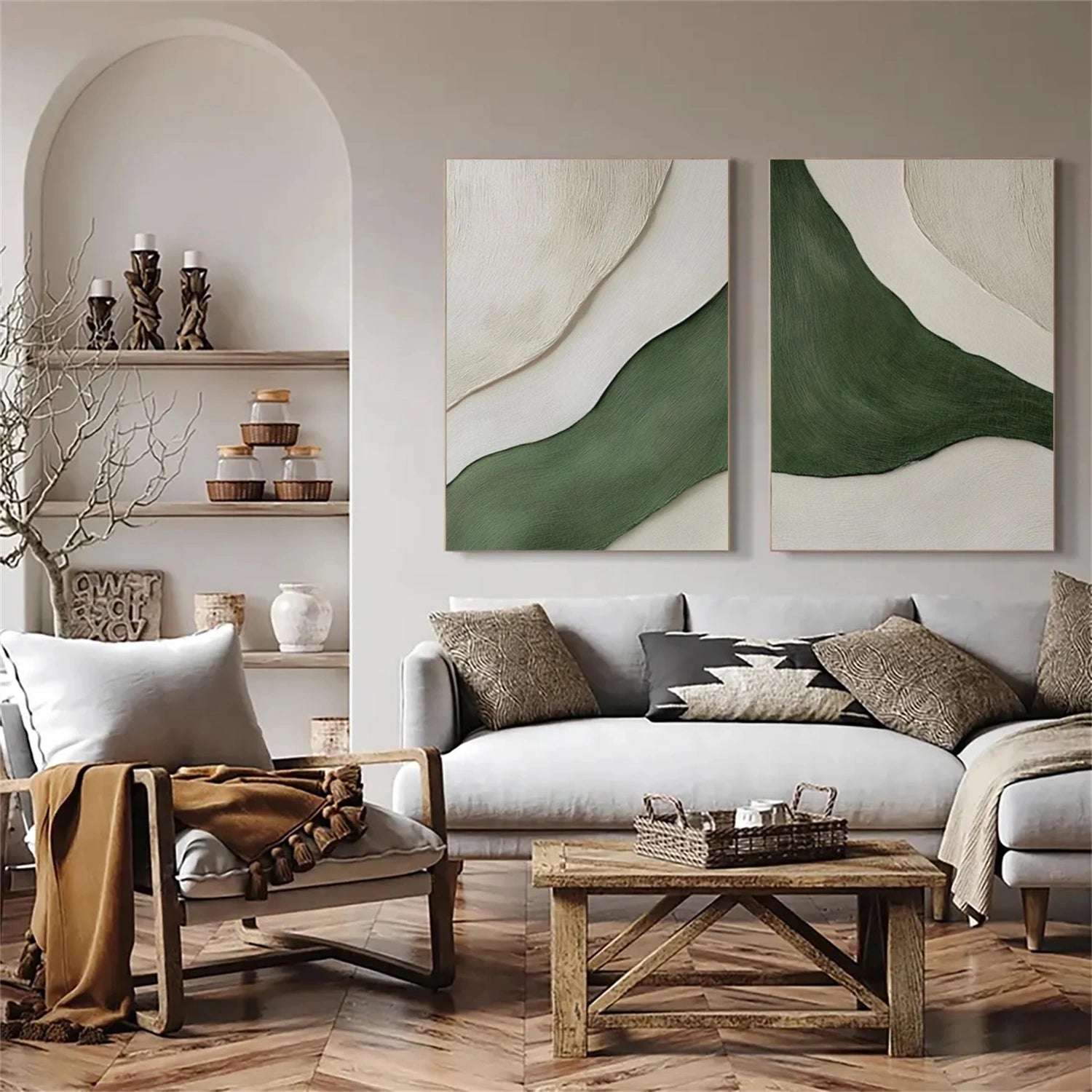 Minimalist Textured Canvas Art Set of 2 #MM347