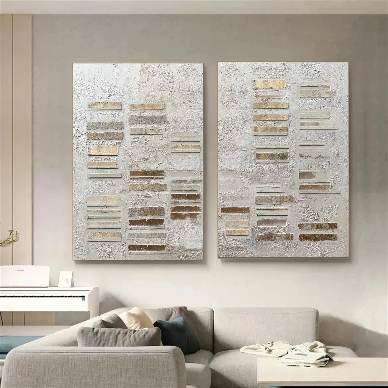 Wabi Sabi Textured Canvas Art Set of 2 #WS934