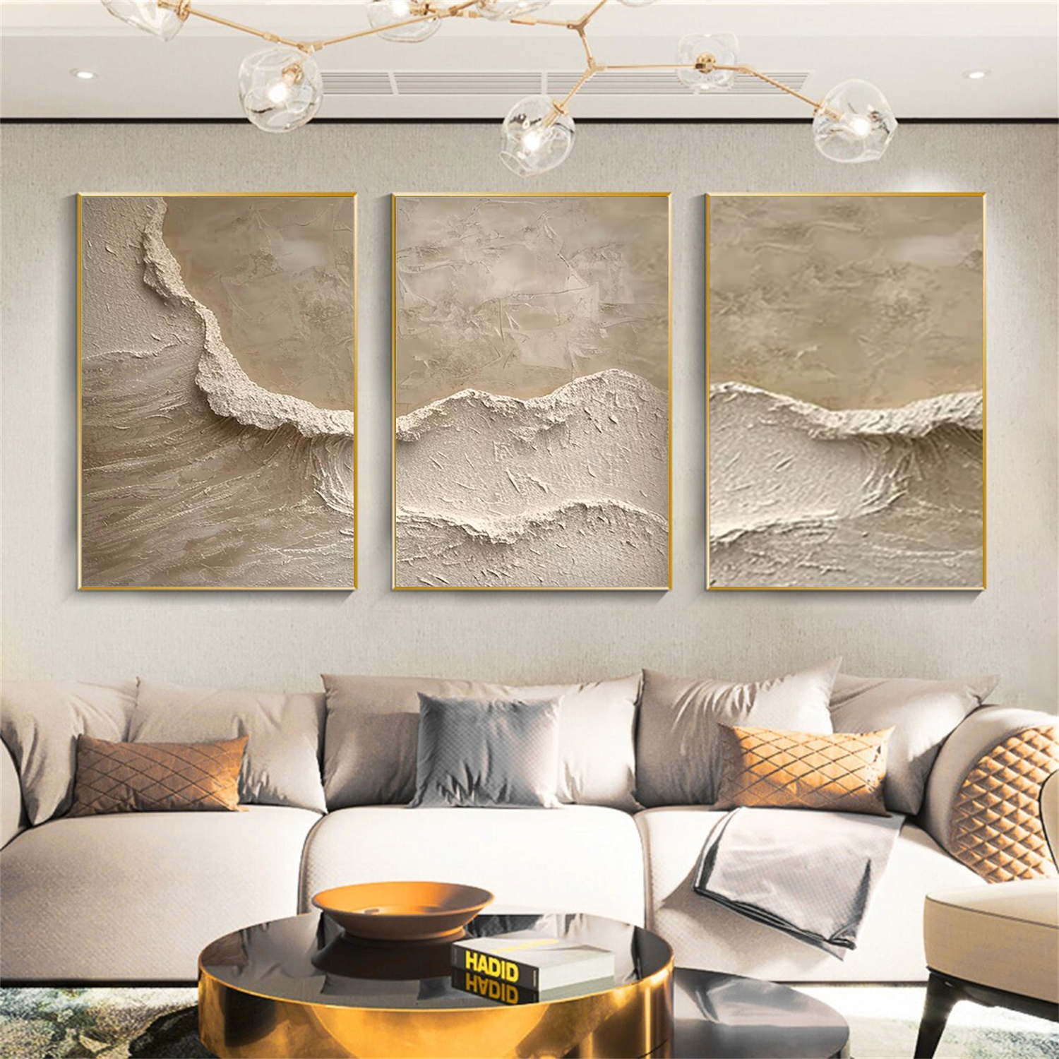 Minimalist Textured Canvas Art Set of 3 #MM257