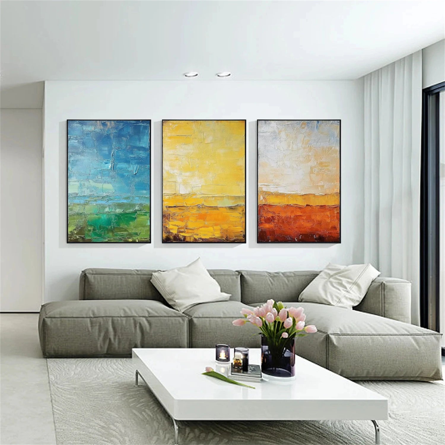 Abstract Canvas Art Set of 3 #WS883