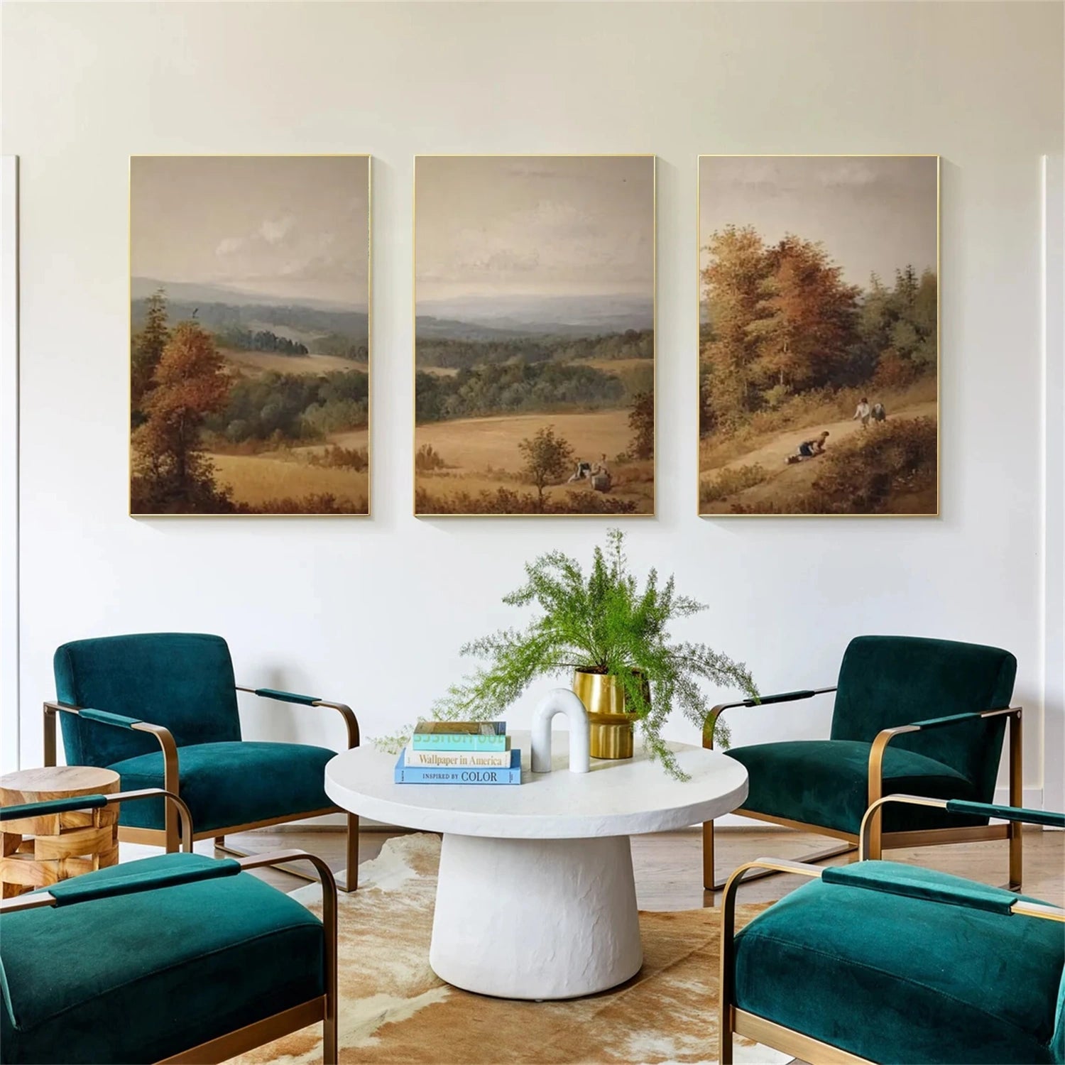 Flower & Tree Abstract Wall Art Set of 3 #ML155