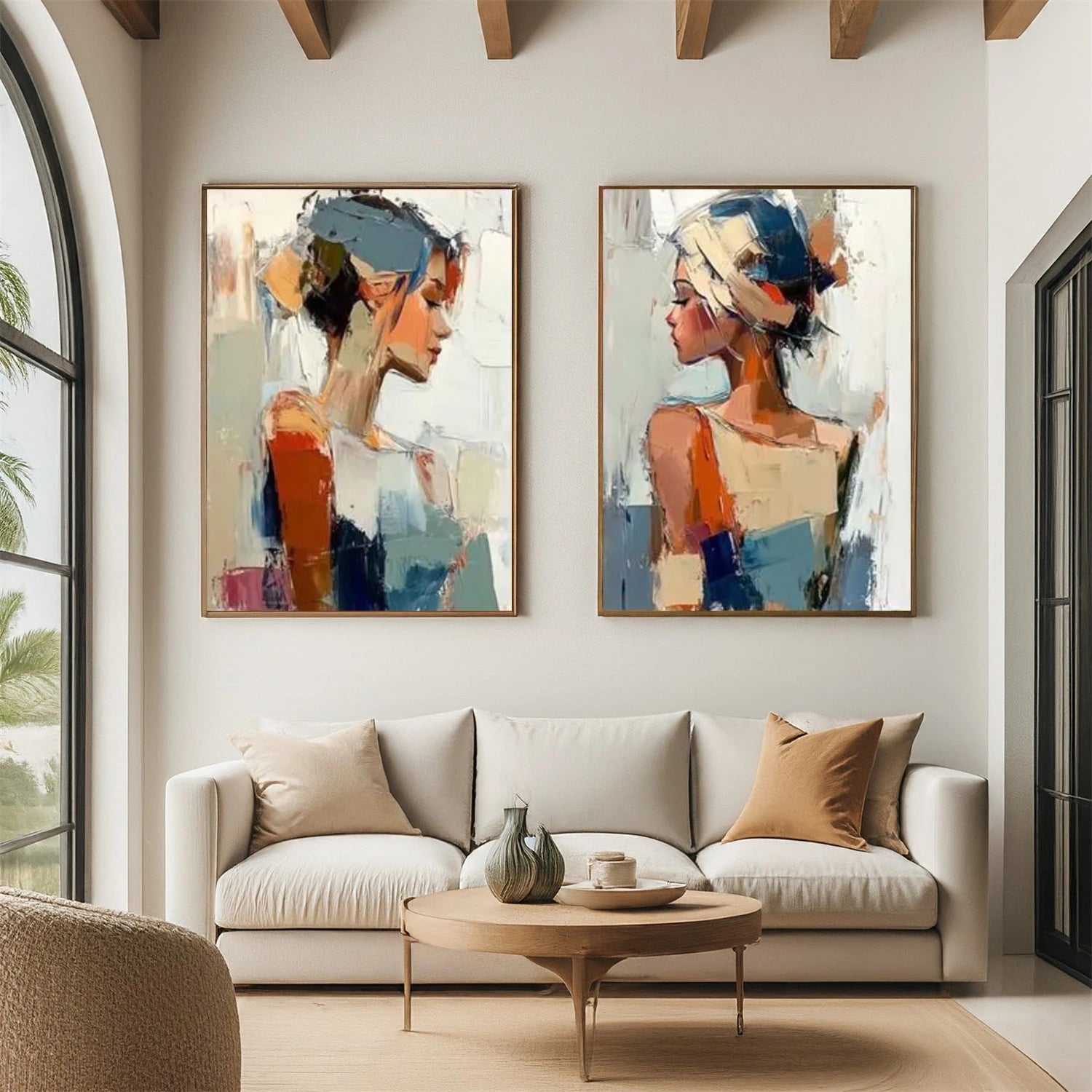 Abstract Portrait Wall Art Set of 2 #AP085