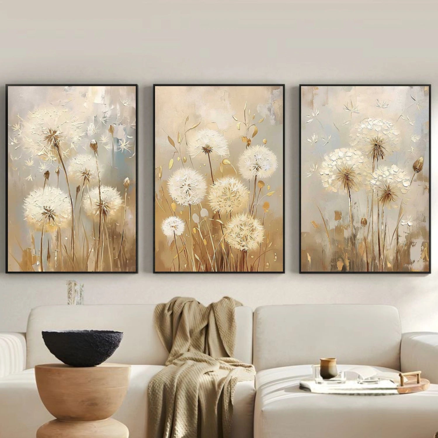 Flower & Tree Abstract Wall Art Set of 3 #ML212