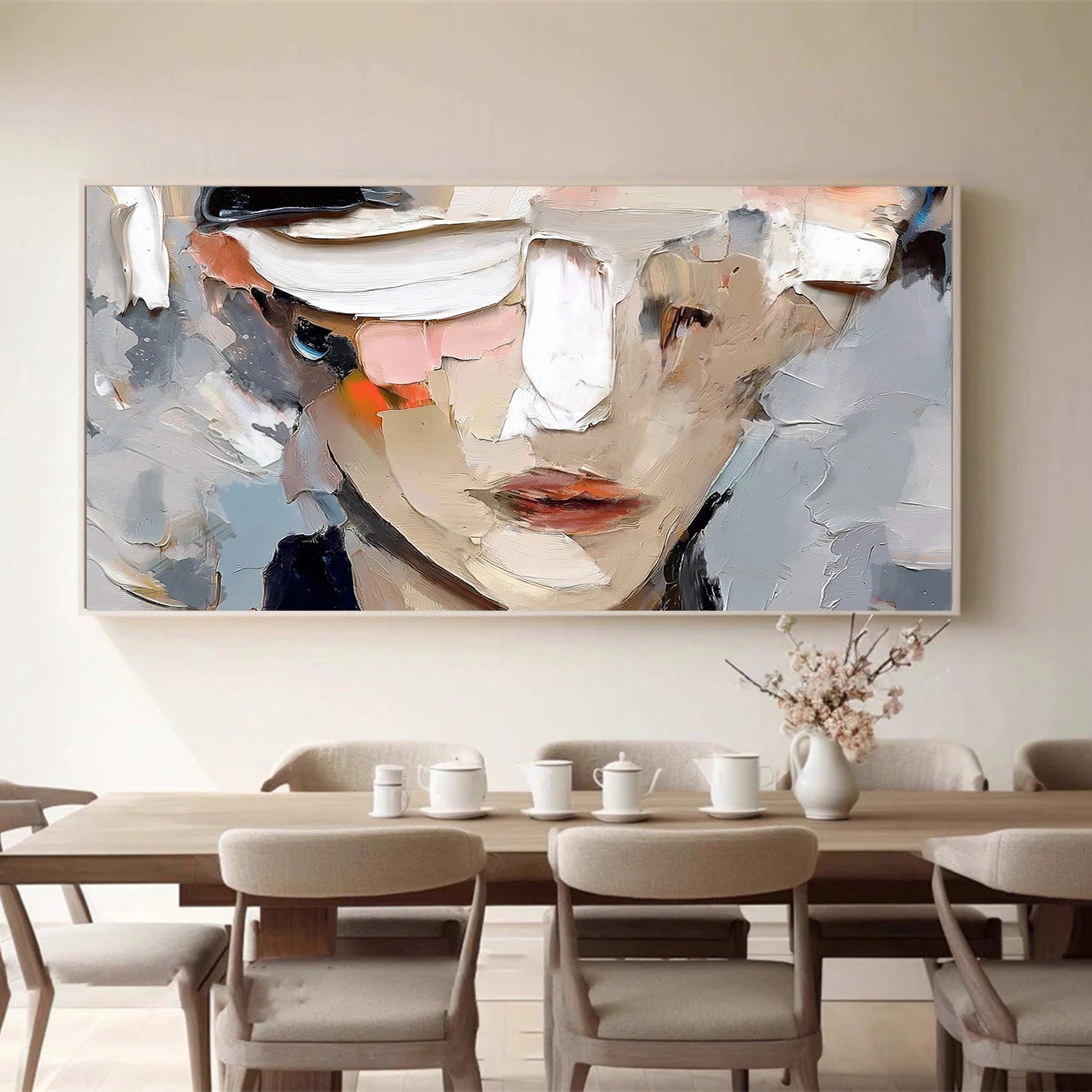 Abstract Portrait Textured Wall Art #AP122