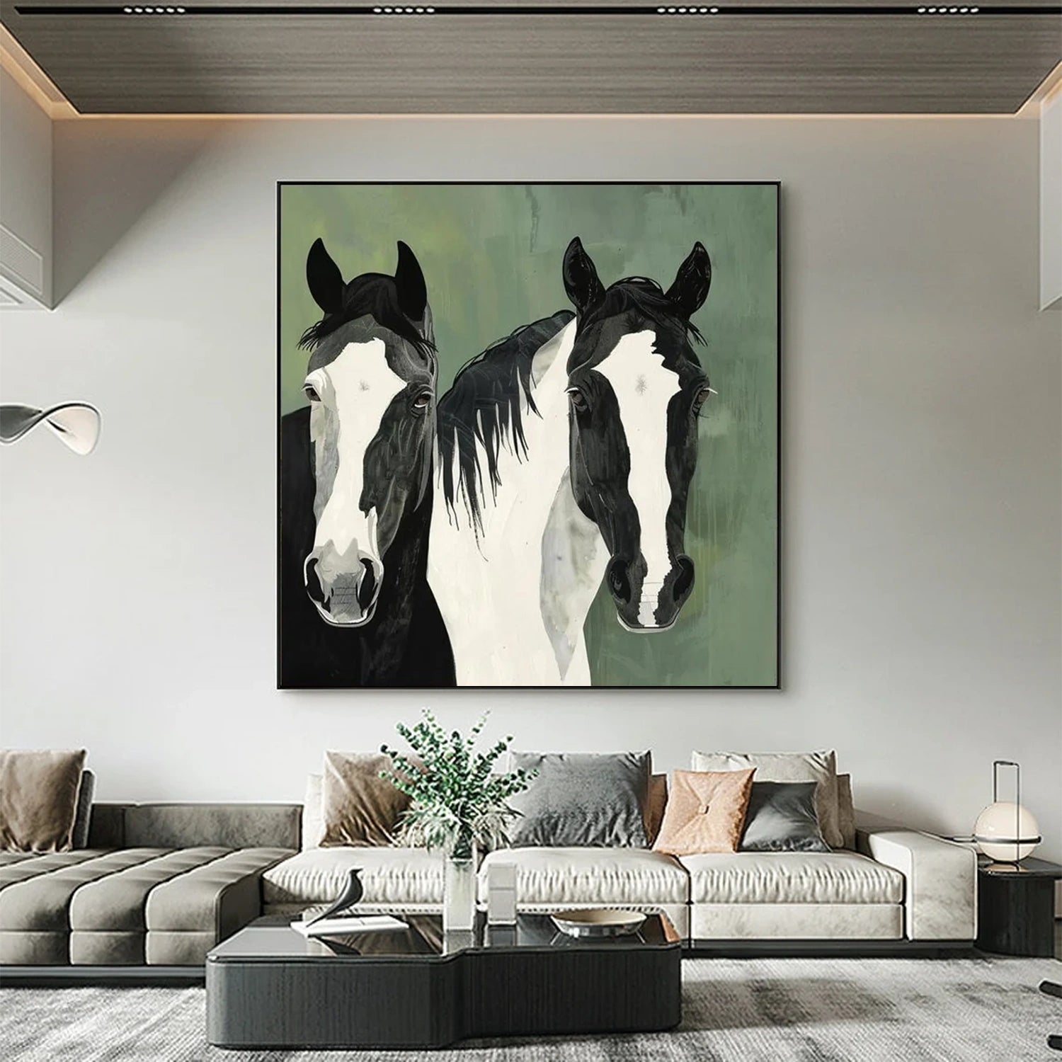 Abstract Animal Horse Wall Art #AL136